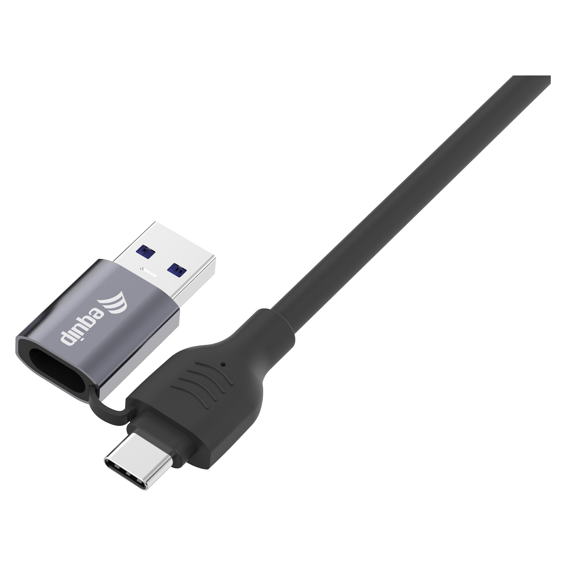 Kabllo për Rrjet EQUIP 133101, USB-A/USB-C në RJ45, Gigabit Ethernet, 1m - Zezë 2