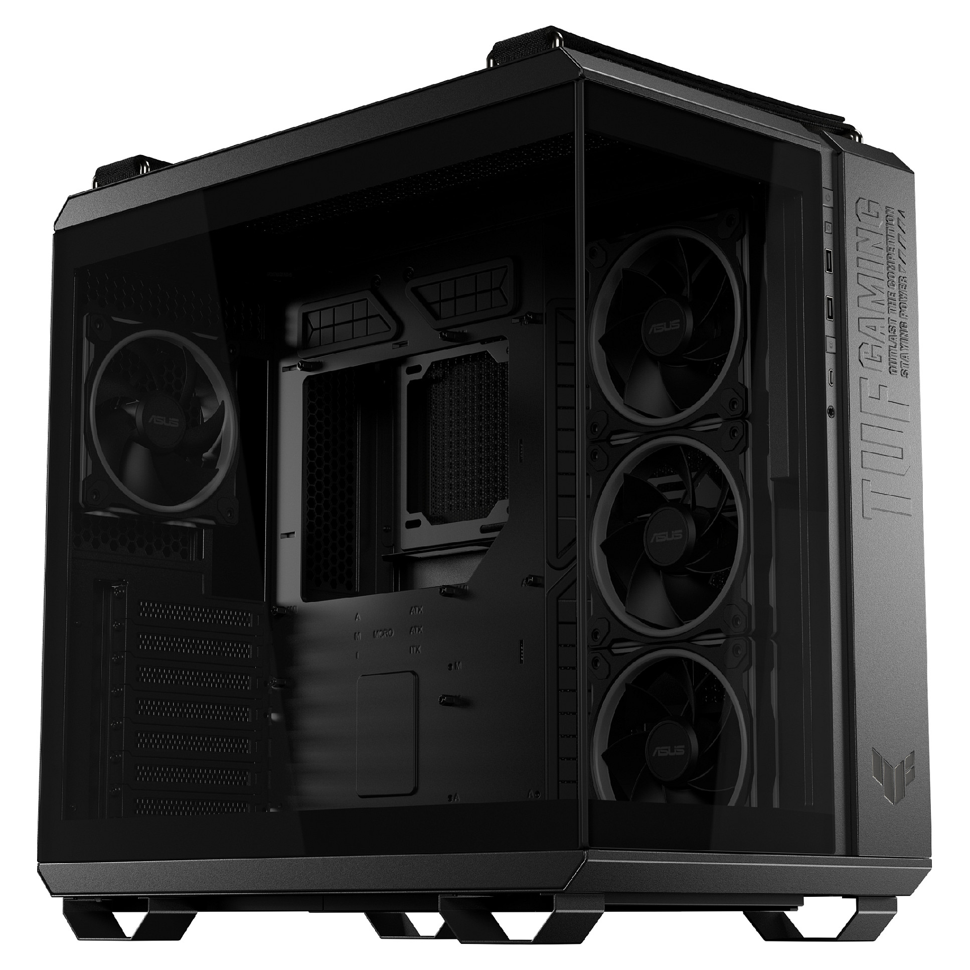 Kasë Asus TUF Gaming GT502 Horizon TG ARGB -Zezë thumbnail 5