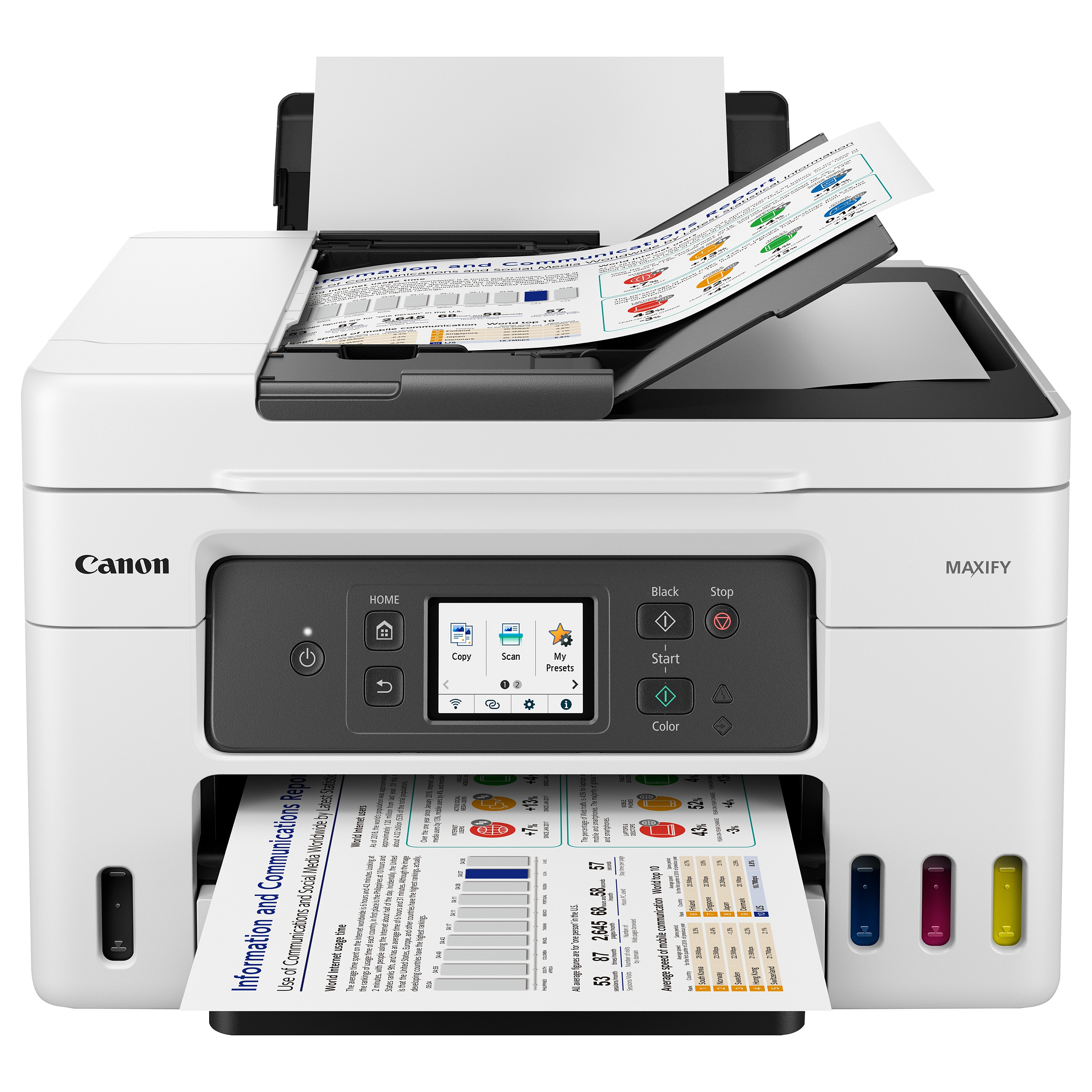 Printer Multifunksional Canon MAXIFY GX4050 Inkjet 4in1 / A4 / Duplex - Bardhë thumbnail 2