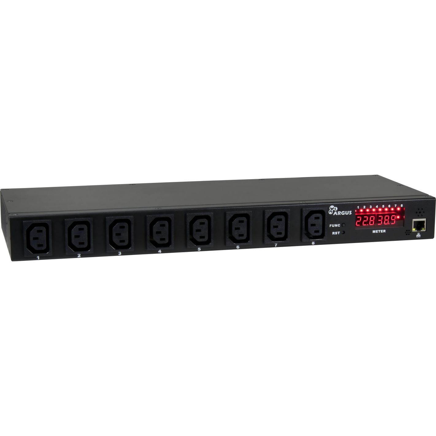 PDU ONLINE USV-Systeme KG10A8SCH-RACK, 10 A, 8x Schuko, Rack 19", 1U - Gri e çelët 7