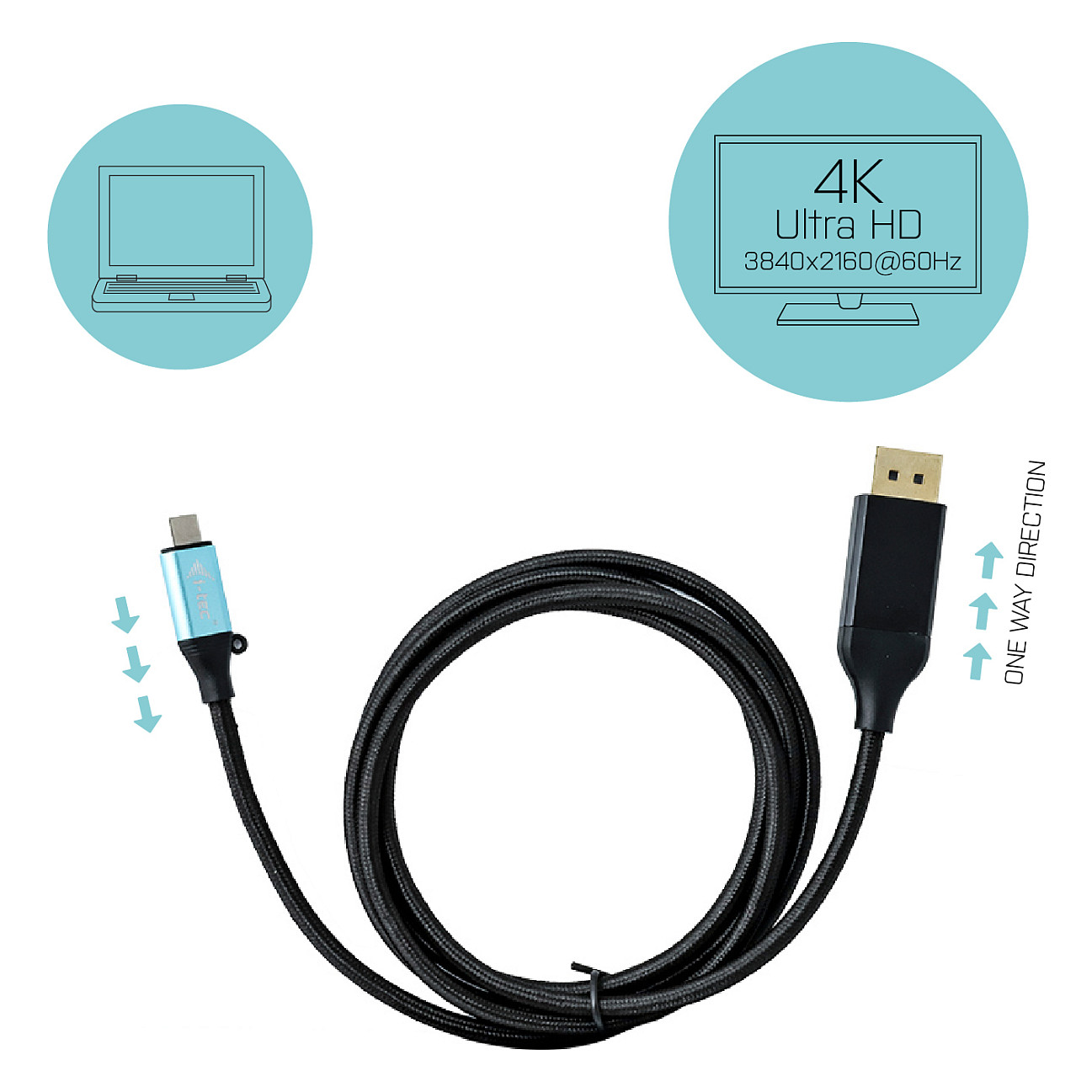 Kabllo I-TEC USB-C në DP, 150CM thumbnail 5