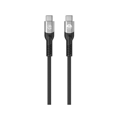 Kabllo USB Manhattan 356374, USB-C në USB-C, 1 m, USB4 Gen 3x2, 40 Gbps, 8K 60Hz, PD 240 W – Zezë 4