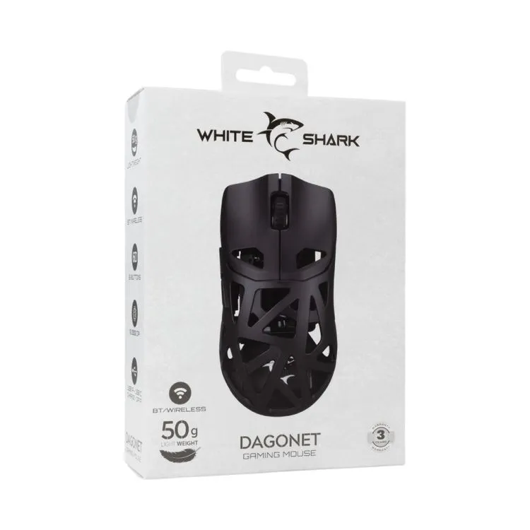 Maus Gaming White Shark MausWGM-5019 / 6 Butona / DPI 12000 - 24000 SW / Wireless / e zez 3