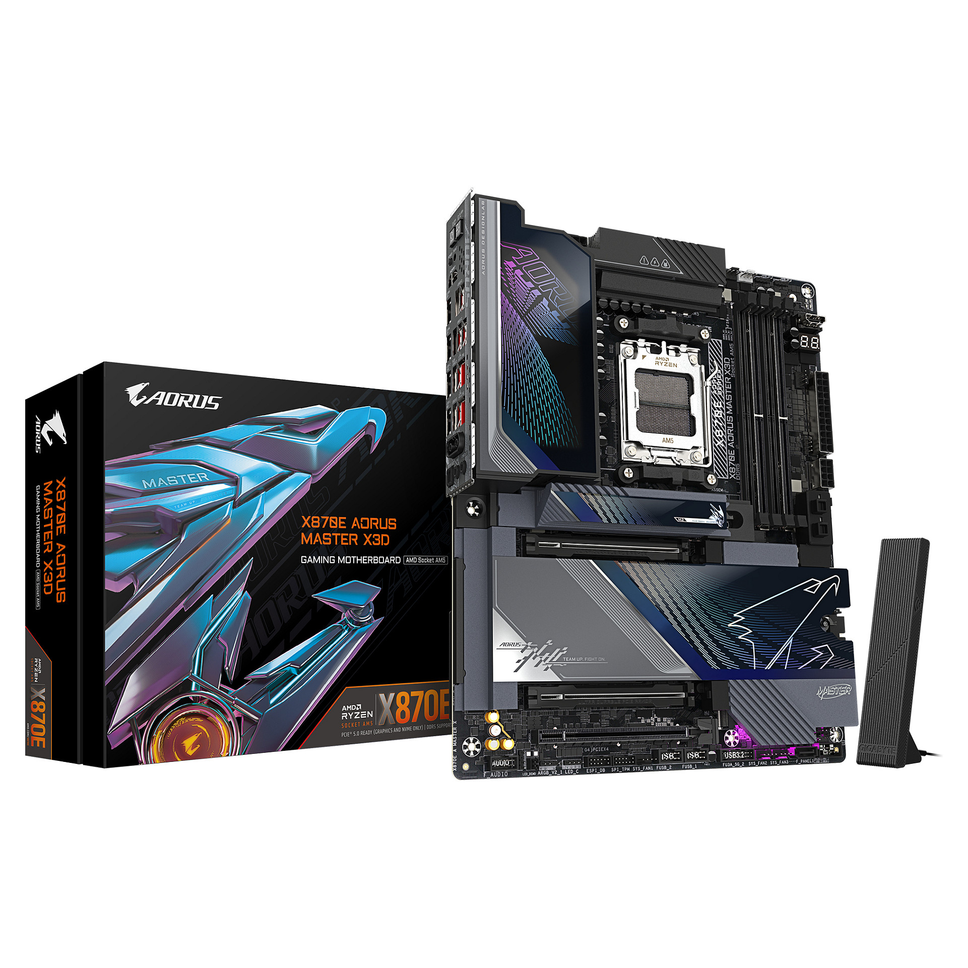 Pllakë Amë AMD AM5 Gigabyte X870E AORUS MASTER X3D / DDR5 / ATX / HDMI