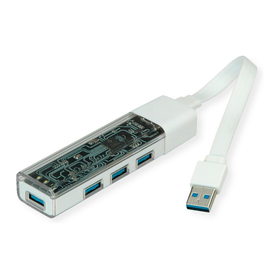 Kabllo USB ROLINE 14.02.5062 interface hub / 0.12 m – Bardhë 4