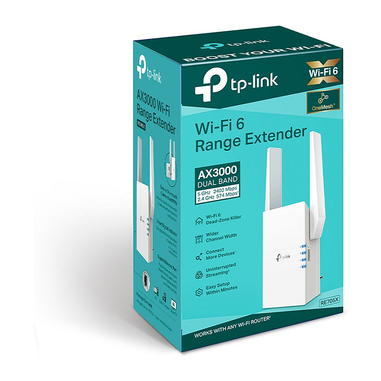 TP-Link RE705X AX3000 Wi-Fi 6 Range Extender 3000Mbps / Gigabit Ethernet – Bardhë 4