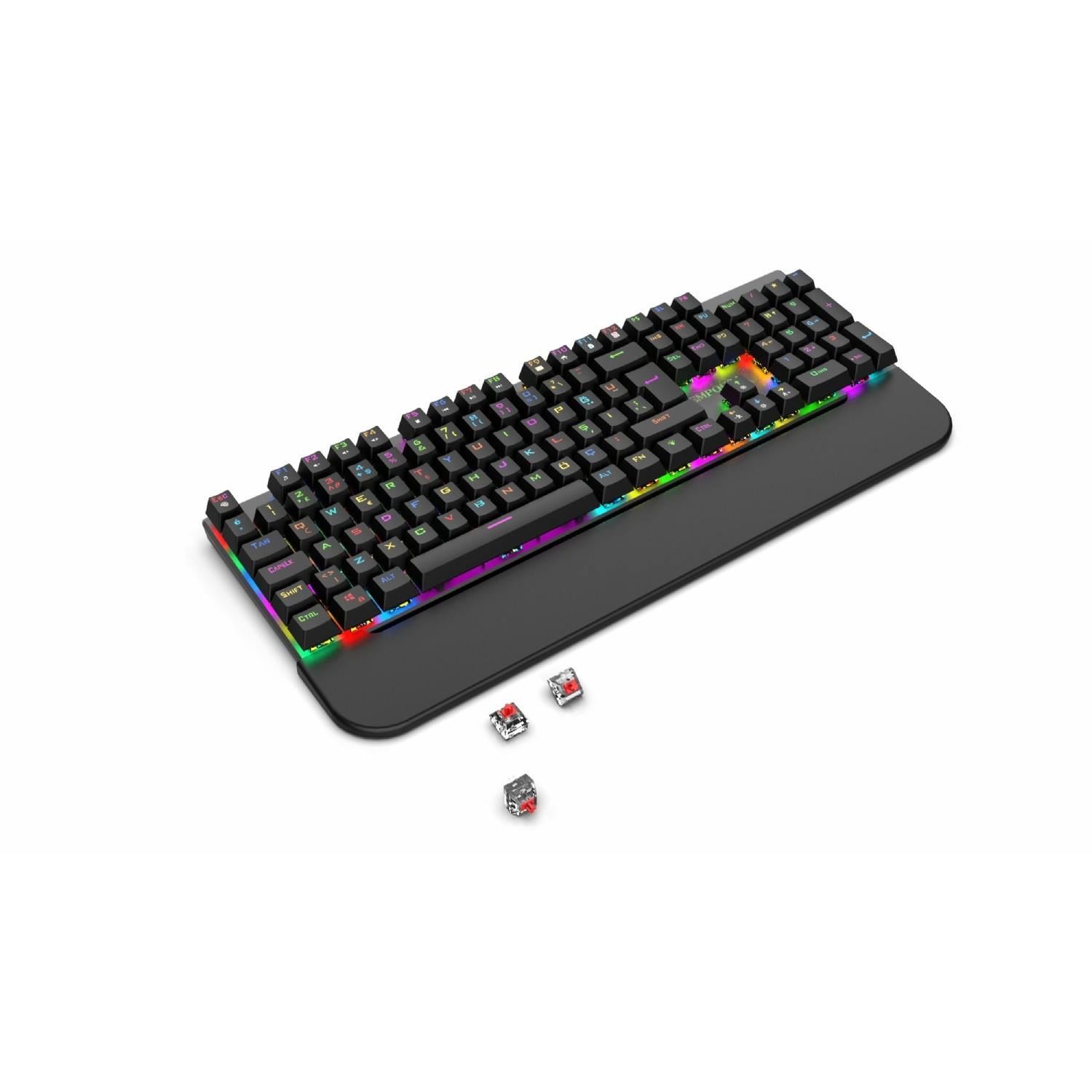 Tastierë Gaming INCA IKG-443 Empousa 100% / Mekanike / Red Switch / RGB / USB / 12 Multimedia Keys - Zezë 8