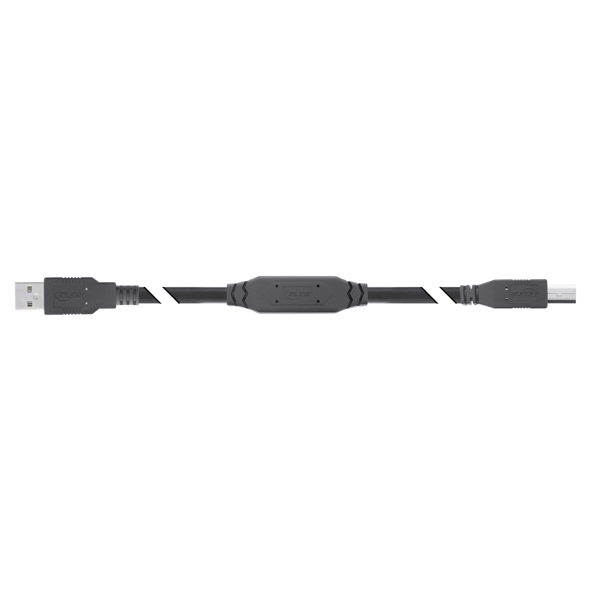 Kabllo USB InLine 34512A, USB-A në USB-B, 15 m, USB 2.0, 480 Mbps, aktive - Zezë 2