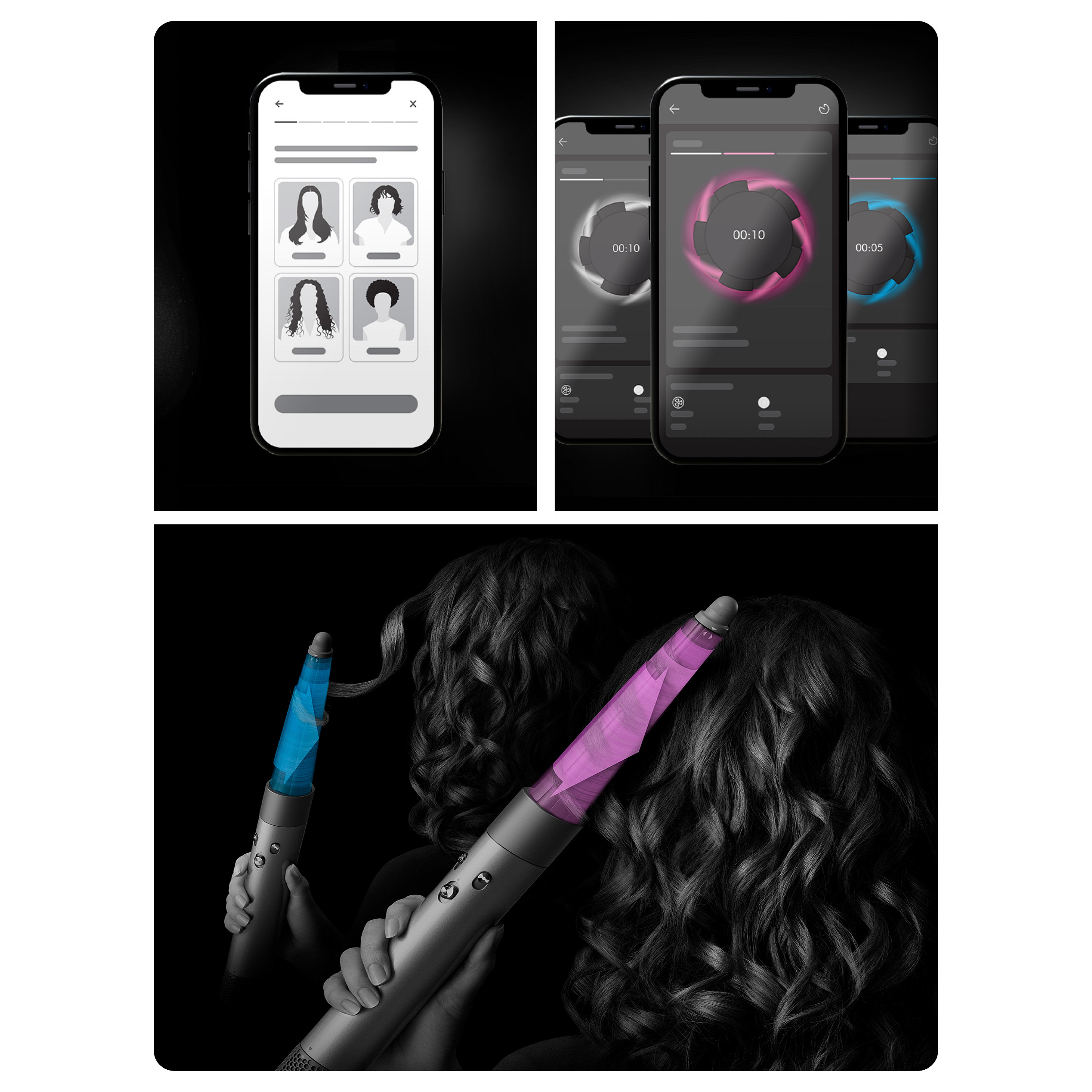 Stilues për flokë me ajër Dyson Airwrap i.d. Curly+Coily / Coanda / Bluetooth / 6-në-1 / 1300 W – Zezë/Portokalli/Gjelbër 8