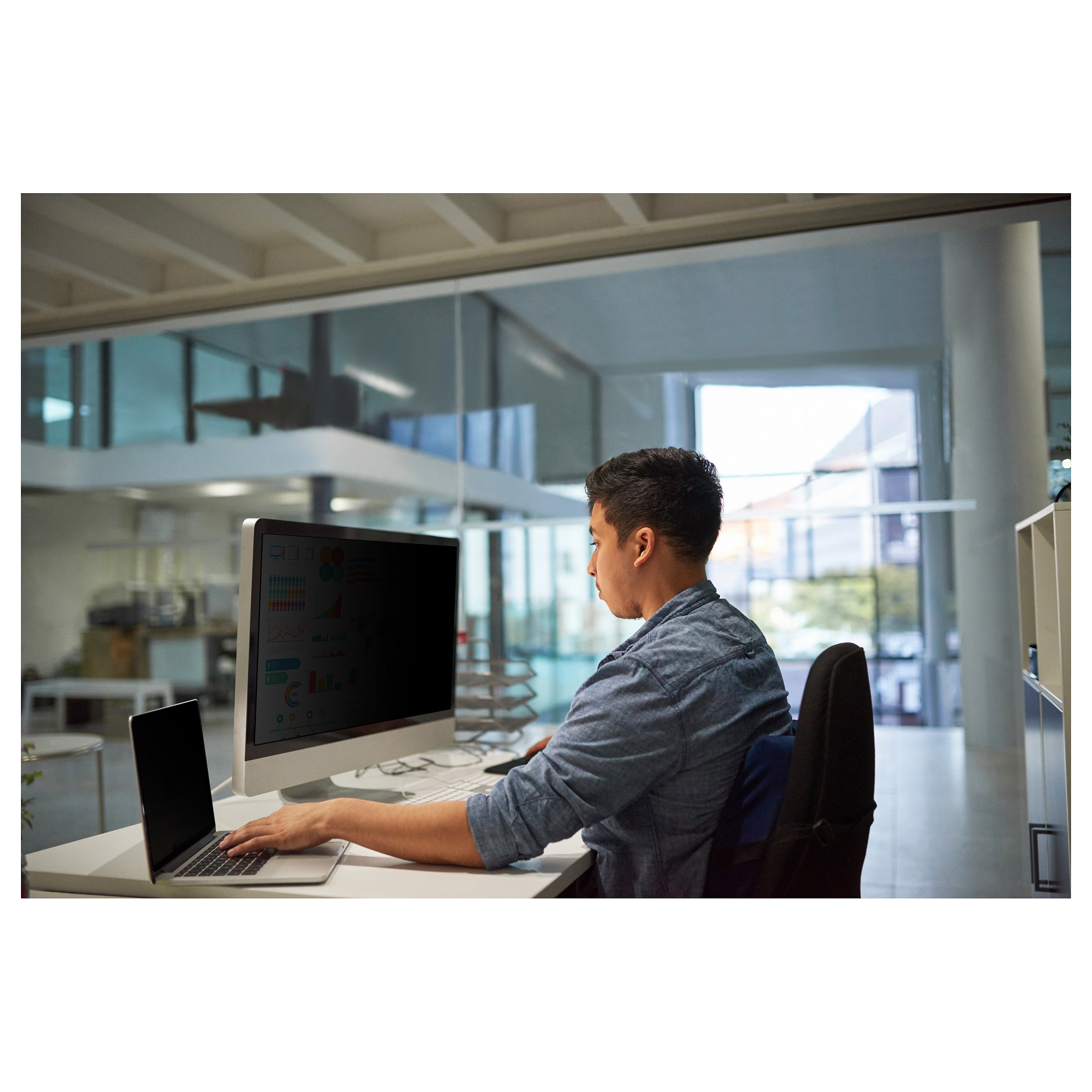 Mbrojtës të Ekranit 3M PF340W2B / 34" / 21:9 / Privacy Filter / Reduktim i Dritës Blu / Anti-Glare - Zezë 3