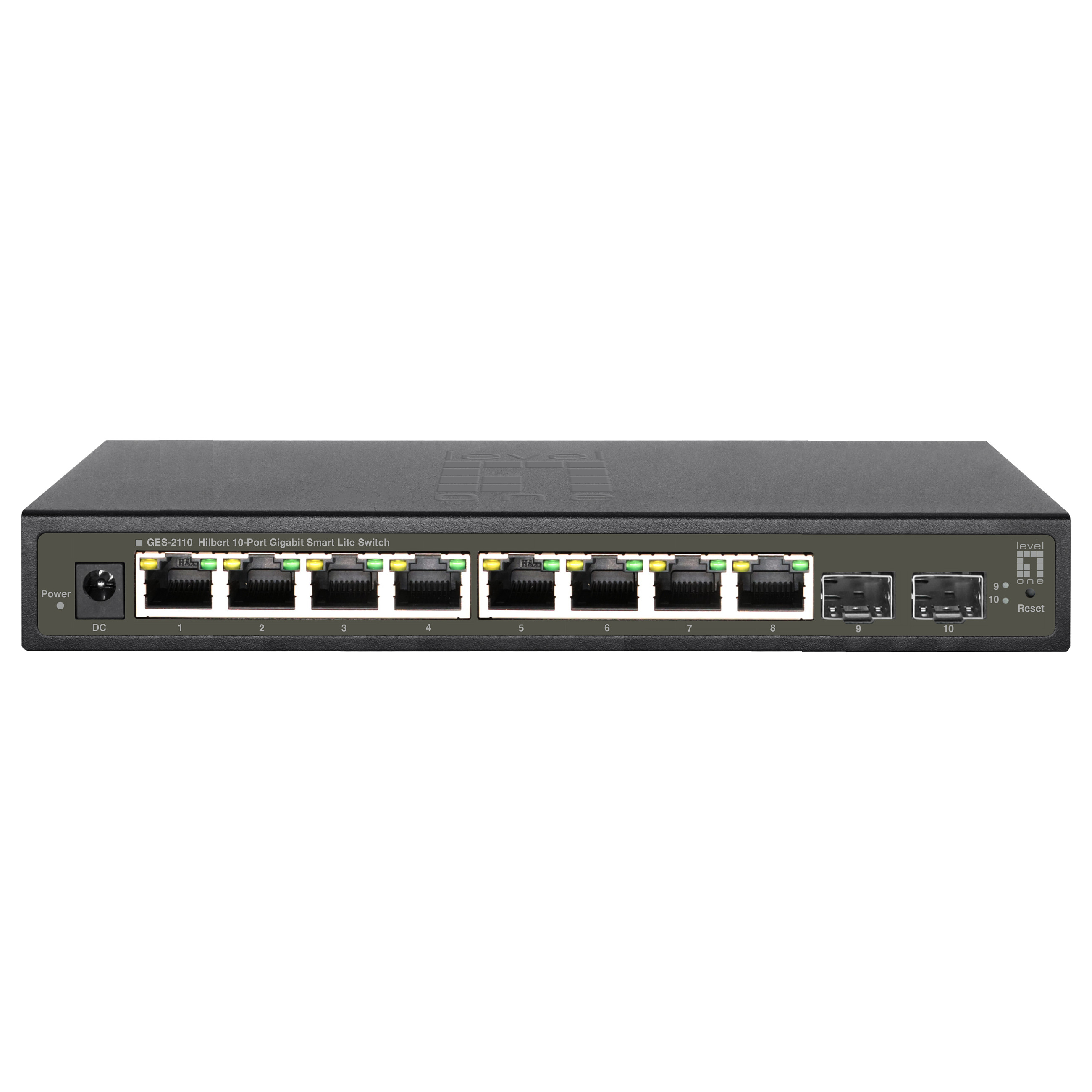 LevelOne GES-2110 Hilbert Smart Lite Gigabit Switch – 8x GE RJ45, 2x SFP