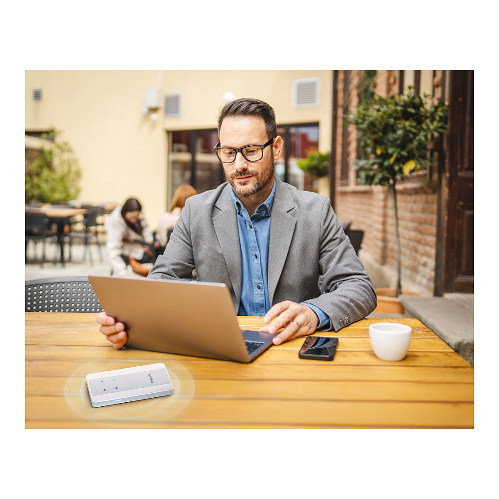 D-Link F518 Hotspot Mobil 5G NR / AX1800 Wi-Fi 6 / Nano SIM / Dual-Band 574Mbps + 1201Mbps / Bateri 8000mAh / USB-C Power Bank – Bardhë 7
