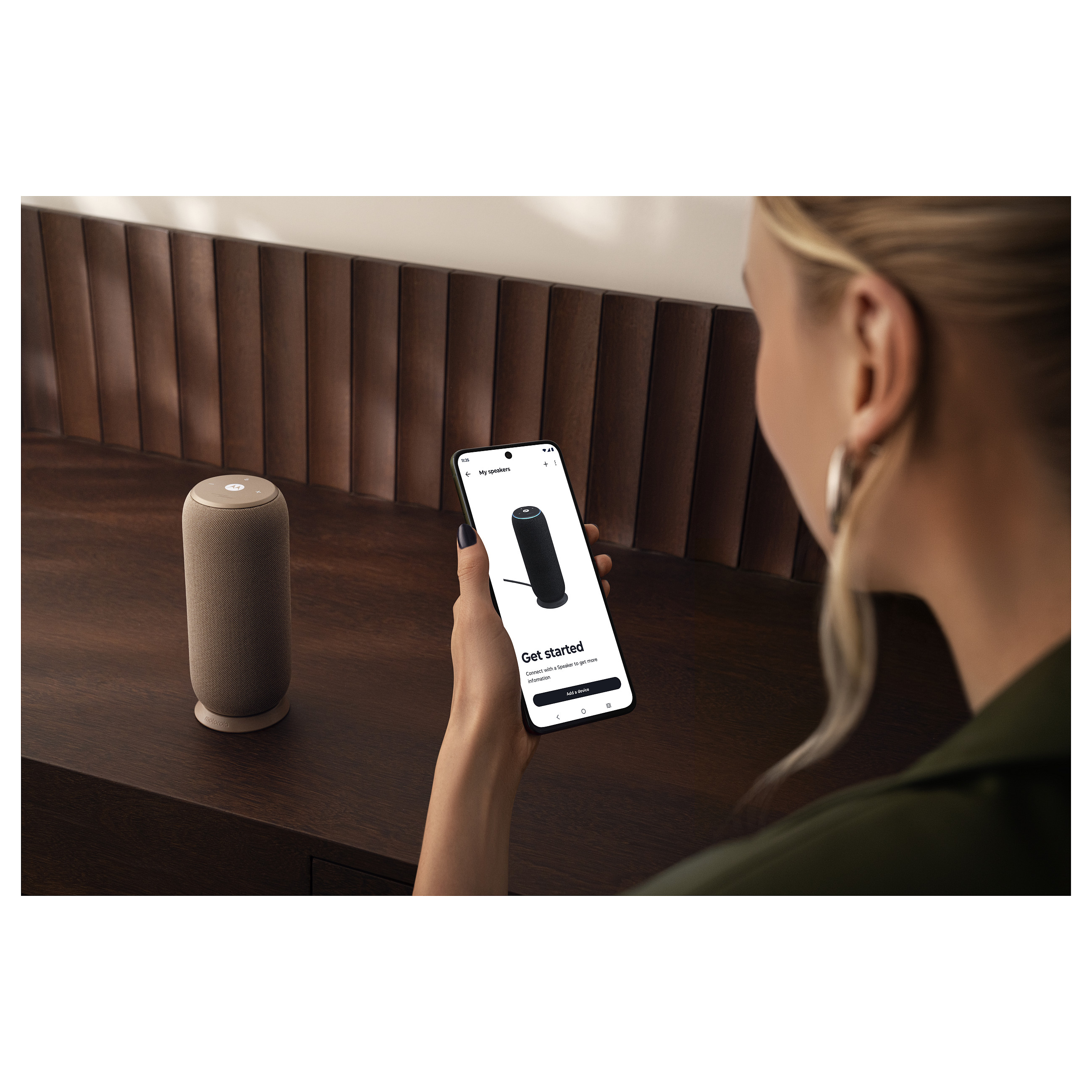 Altoparlant Motorola Moto Sound Flow, 30W, Sound by Bose, Wi-Fi 5, Bluetooth 5.0, IP67, 12 orë - Kafe 2