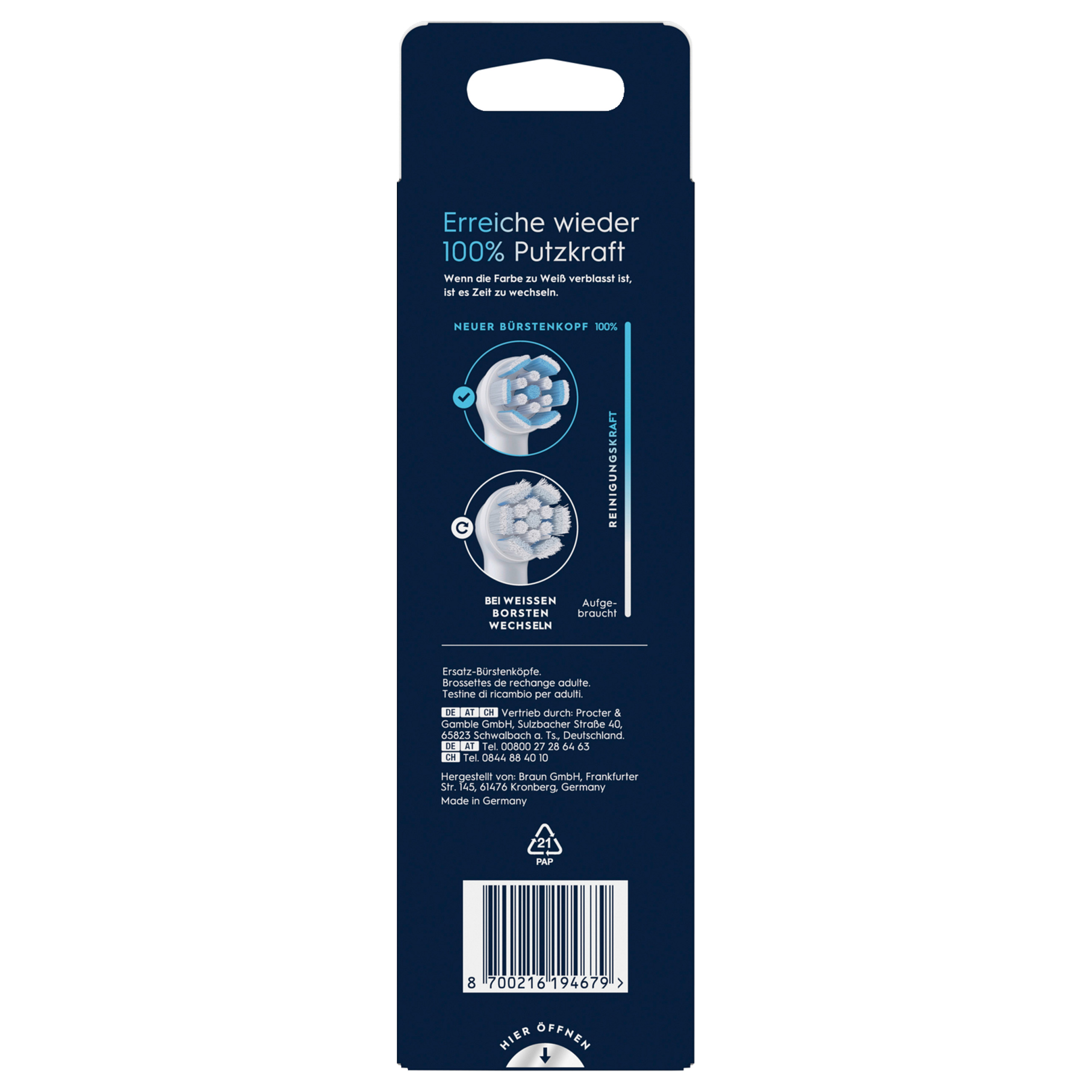 Koka Zëvendësuese për Furçë Dhëmbësh Oral-B iO Sanfte Reinigung / 6 Copë / Fije të Buta / Për Oral-B iO – Bardhë 4