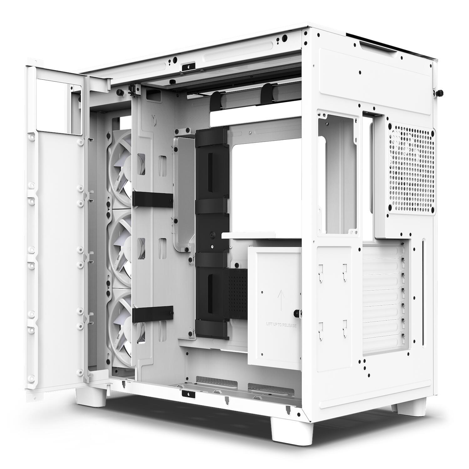 Kasë PC NZXT H7 Flow / Mid Tower / E-ATX / 3x 120mm Fan / Tempered Glass – Bardhë 8