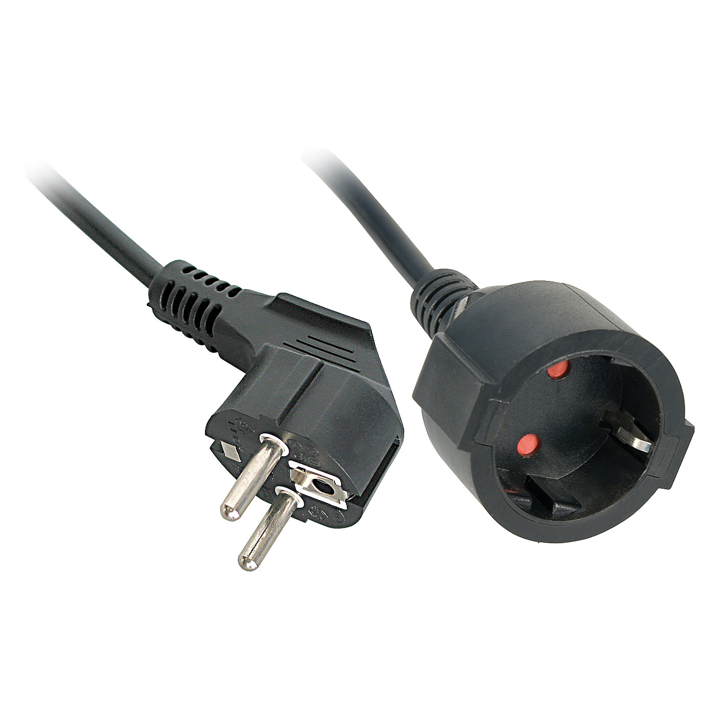 Kabllo për Furnizim me Energji Lindy 30047, Schuko CEE 7/7 në 1x IEC C13 dhe 1x IEC C5, 2 m, 10 A / 2.5 A, 250 V – Zezë 3