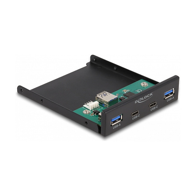 Front Panel DELOCK USB 3.2 Gen 1 / 3.5″ / 2×USB‑C + 2×USB‑A - Zezë thumbnail 2