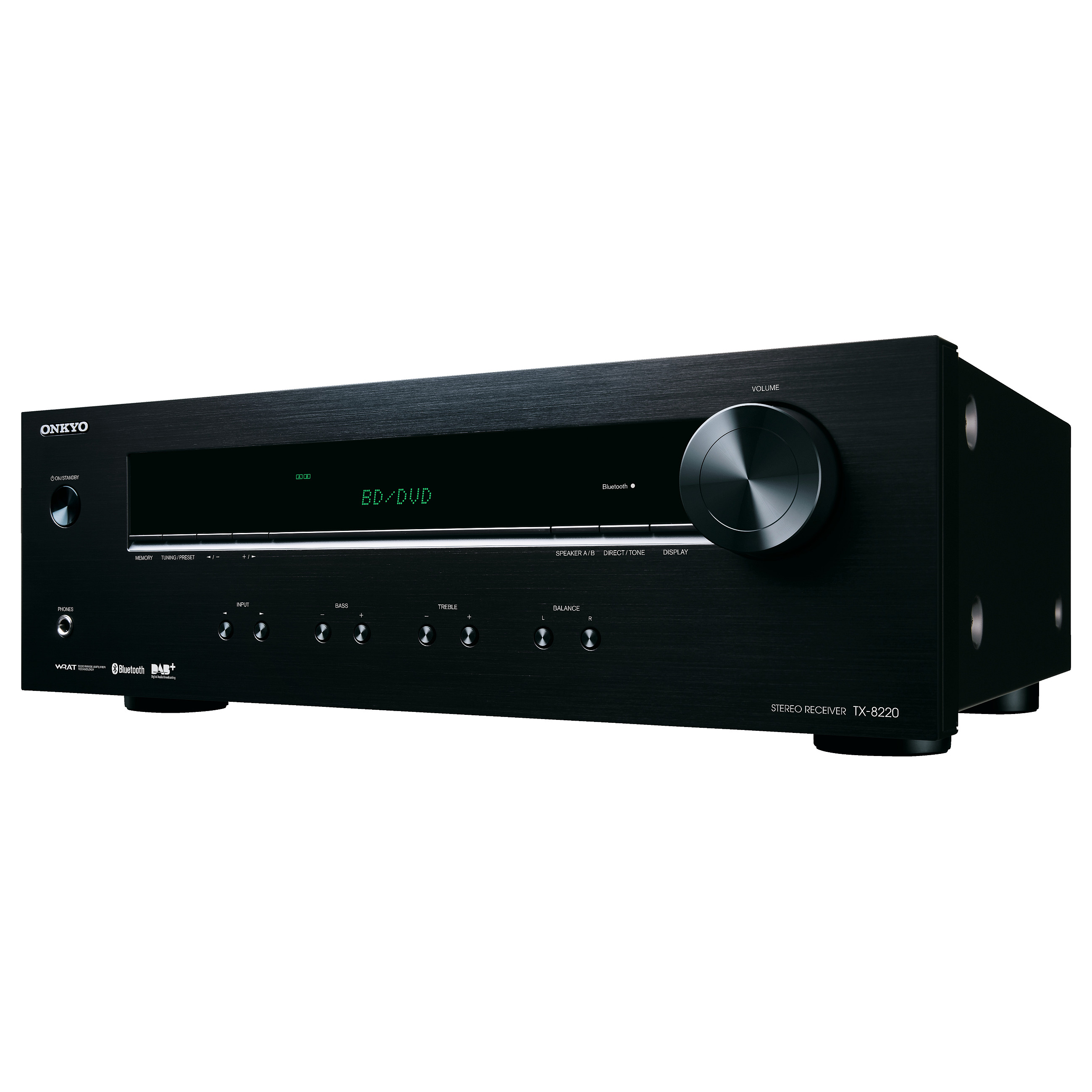 Marrës stereo Onkyo TX-8220, 2 × 45 W në 8 Ω, DAB+, FM/RDS, Bluetooth 4.1, hyrje optike dhe koaksiale, hyrje Phono MM, dalje për subwoofer - Zezë 2
