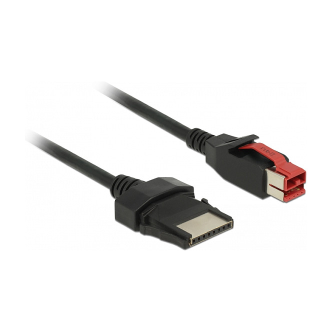 Kabllo për Furnizim me Energji DeLOCK 85478, PoweredUSB 24 V mashkull në 8-pin mashkull, USB 2.0, 2 m - Zezë 2