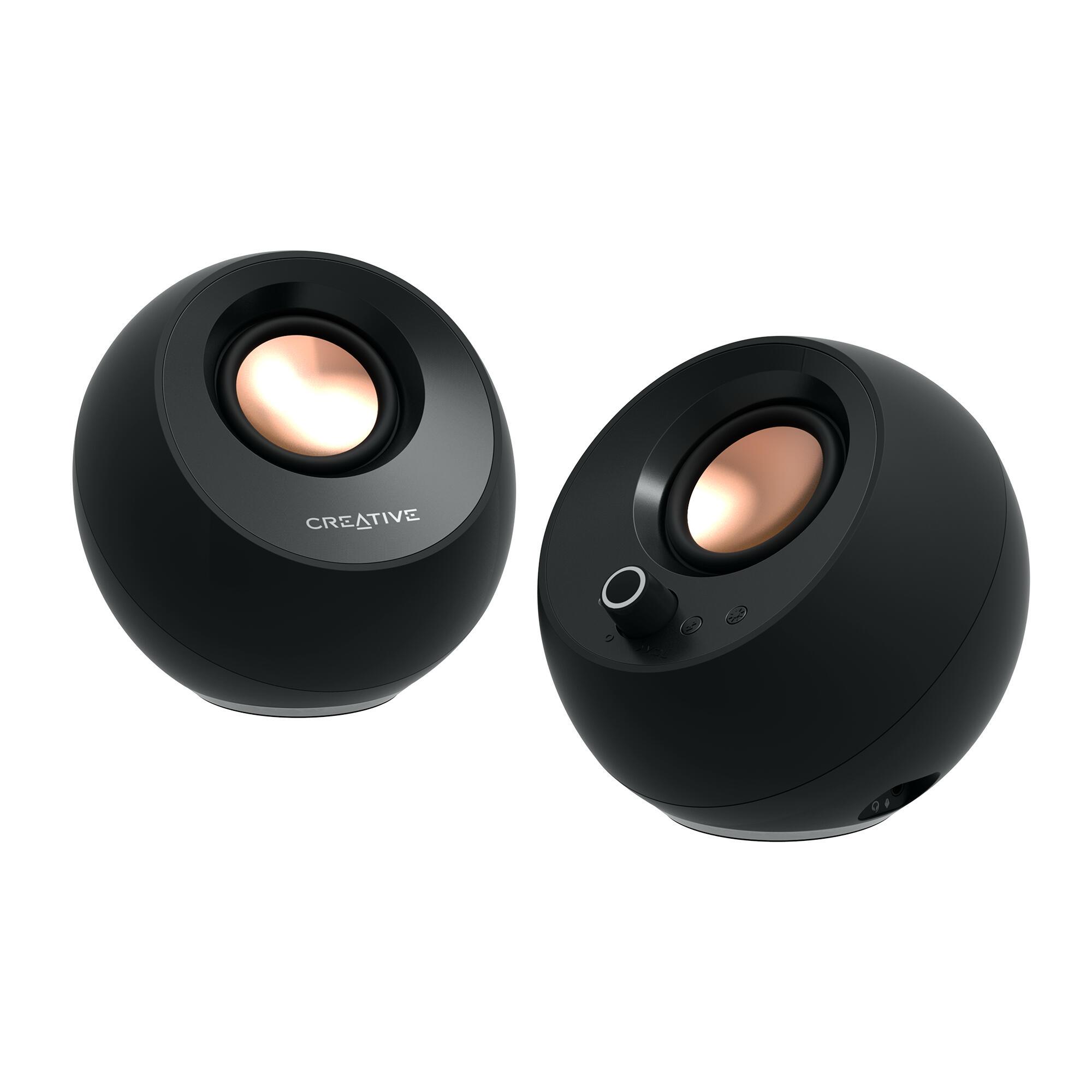 Altoparlantë Creative Pebble Pro / 2.0 / 10W RMS / Bluetooth 5.3 / USB-C – Zezë