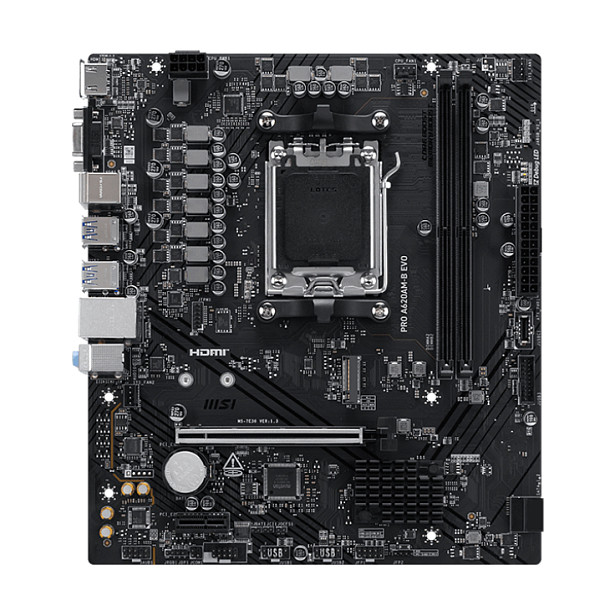 Pllakë Amë AMD AM5 MSI PRO A620AM-B EVO / DDR5 / mATX / HDMI+VGA