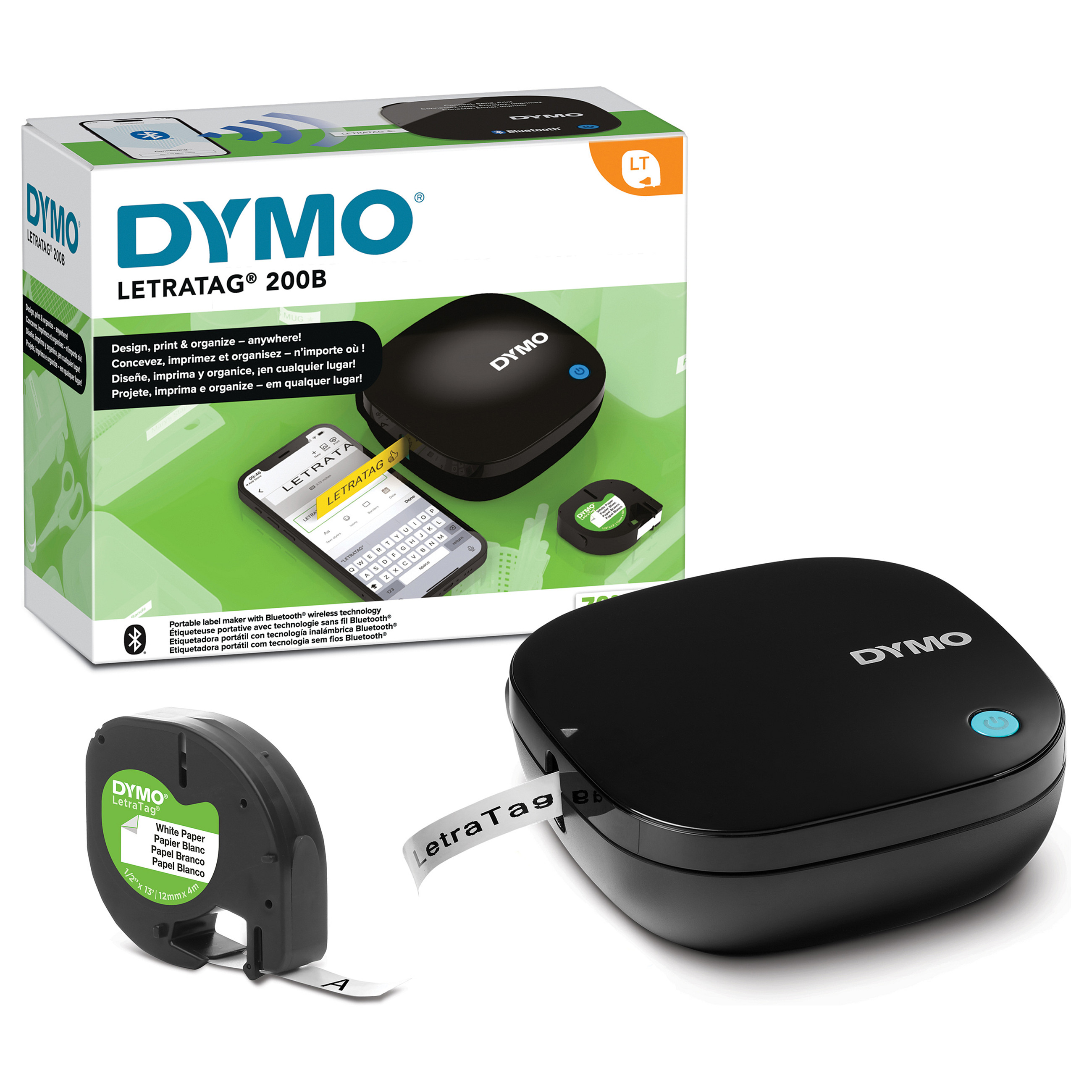 Printer Label DYMO LetraTag LT-100T / QWERTZ / Ekran 13 Karaktere / 2 Rreshta / Shirita deri 12 mm / 4 × AA - Gri 7