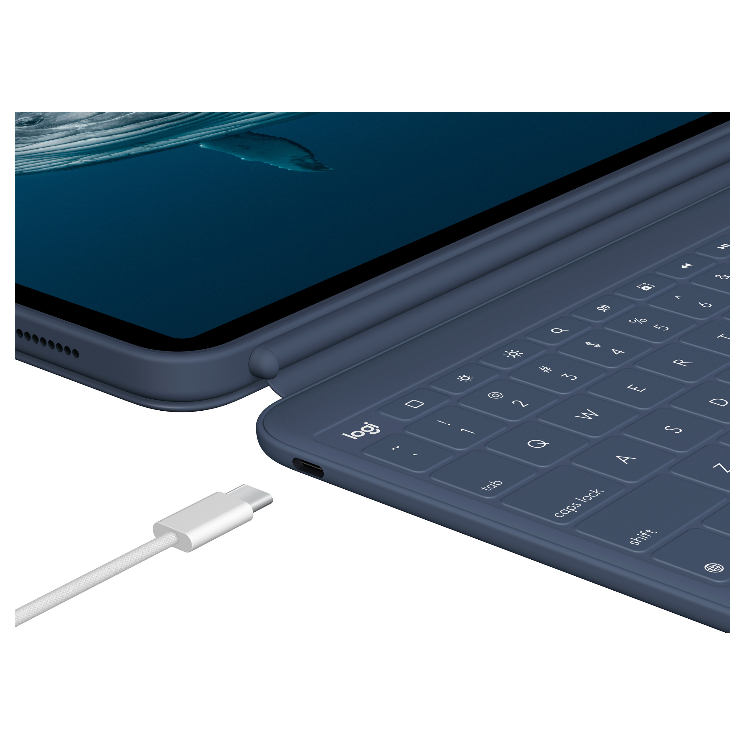 Aksesorë për Tablet Logitech Rugged Combo 4c / iPad 10. Gjeneratë & A16 / QWERTZ / German - Blu e errët 5