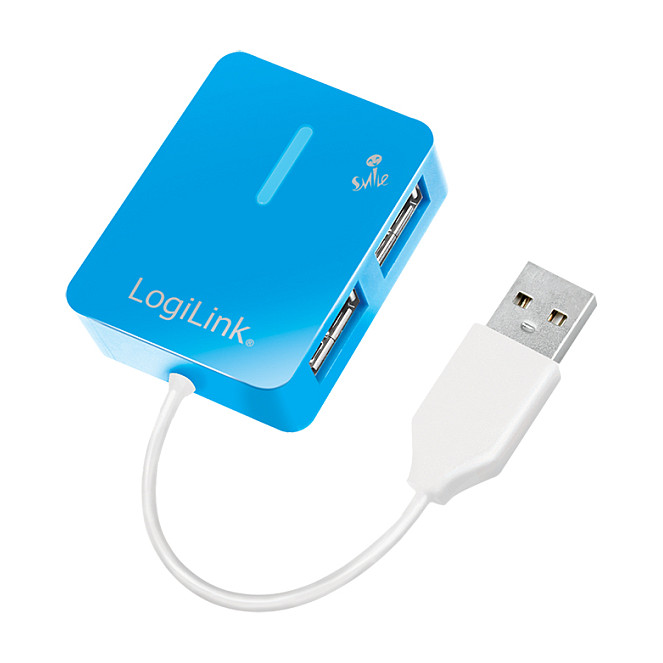 Hub LogiLink UA0136, 4x USB-A, USB 2.0, 480Mbps, 8cm - Blu 2