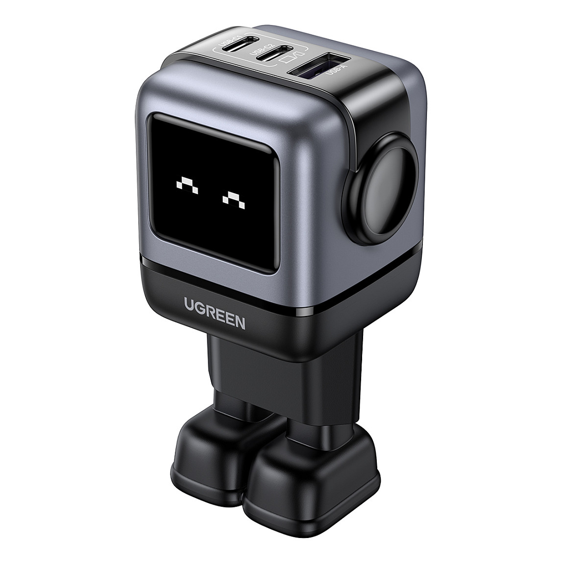 UGREEN Nexode RG Robot GaN 65W – Karikues 2× USB-C + USB-A, LED Display, Fast Charge, E zezë 2