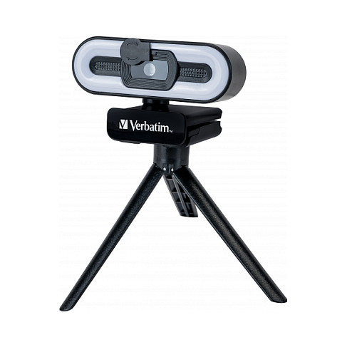 Webcam Verbatim AWC-02 / 49579 / 2K QHD / 5MP / Autofokus / Mikrofon / Ndriçim LED – Zezë 3