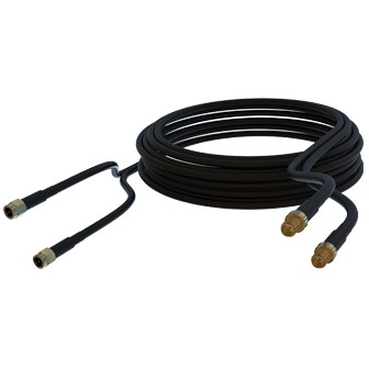 Kabllo për Rrjet Poynting CAB-92, Twin HDF-195 Low Loss, 5m, 2x SMA Male në 2x SMA Female - Zezë 2