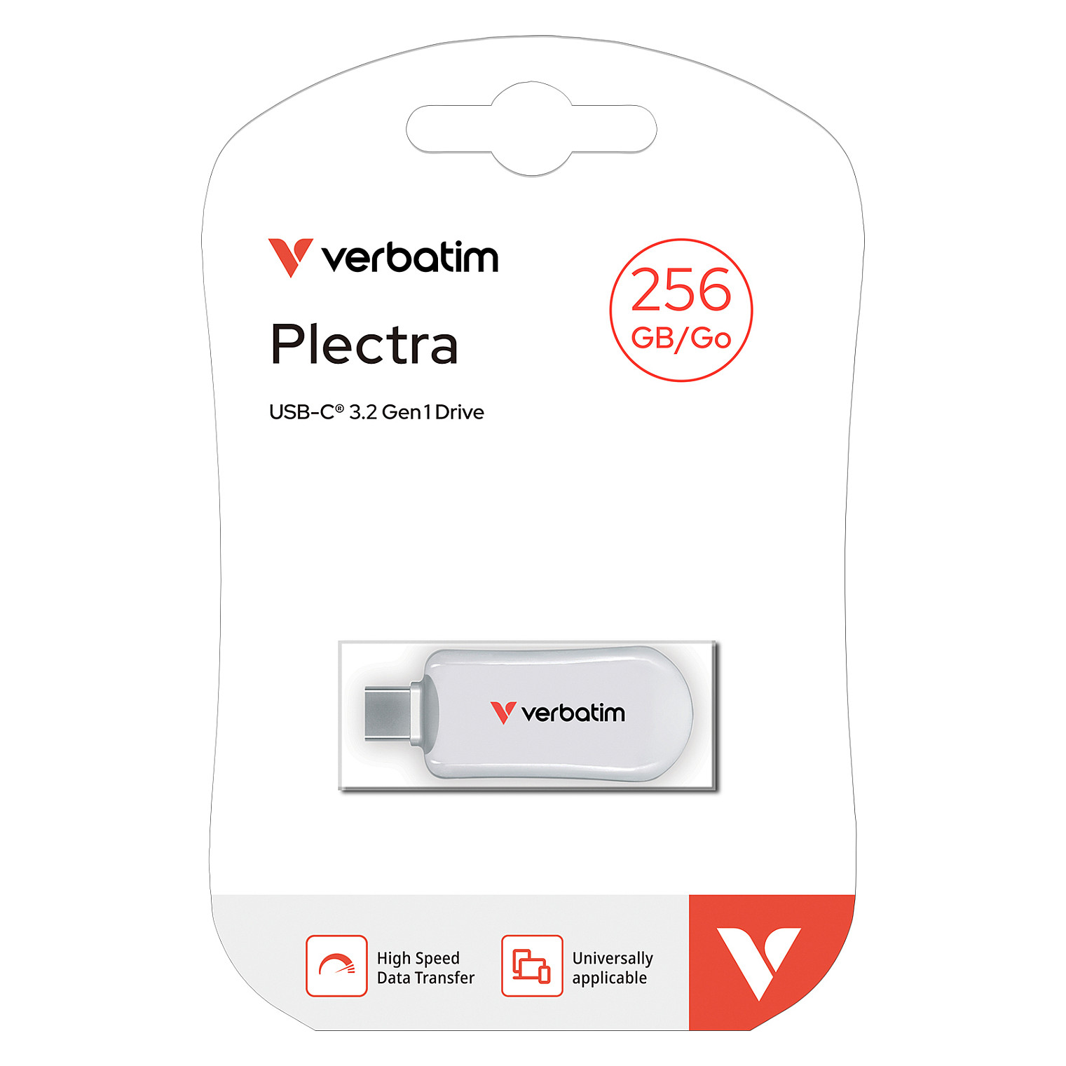 USB STICK 256GB Verbatim Plectra USB-C, e bardhë thumbnail 4