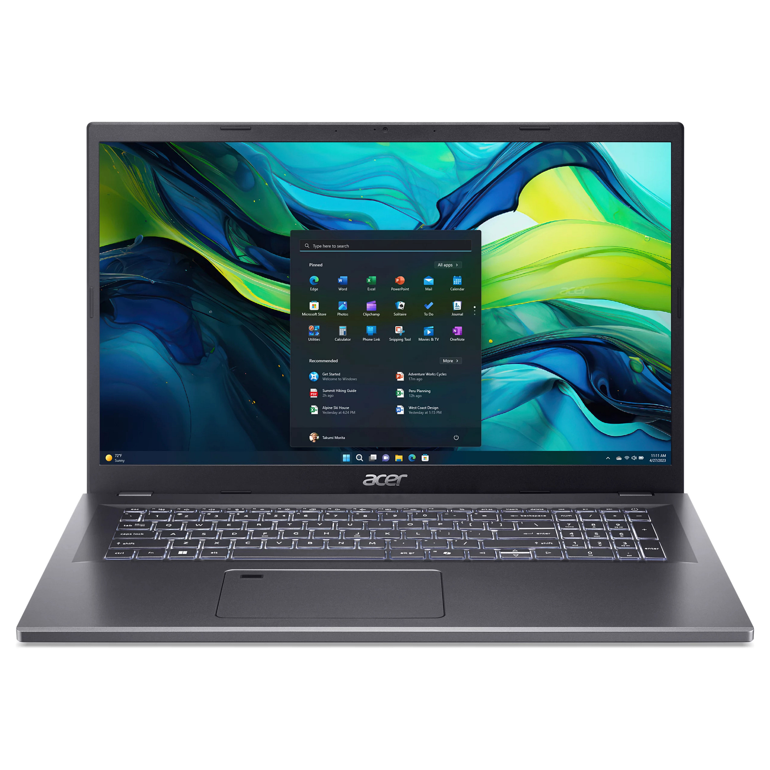 Laptop Acer Aspire 17 A17-51M-77PV, Core 7 150U, 16GB LPDDR5, 512GB, 17.3" FHD IPS 60Hz, Intel Graphics - Hiri