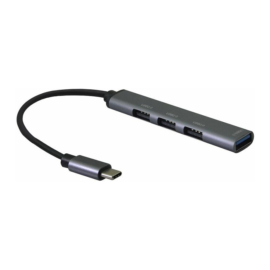 Hub USB-A Helos 344404, 4-port, 3x USB-A 2.0, 1x USB-A 3.0, 5Gbps - Hiri 2