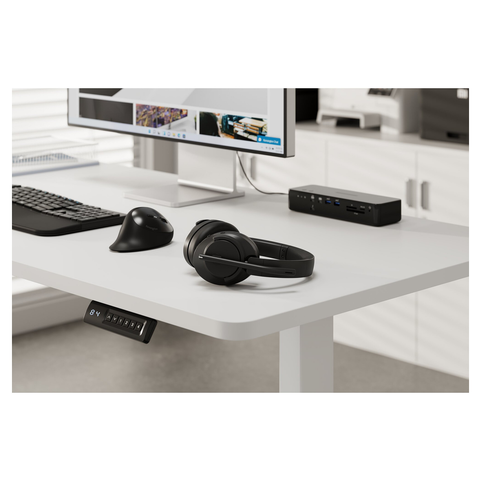 Kufje pa kabllo Kensington C3550 EQ, Over-Ear, Bluetooth 5.4, 40 mm, ANC, 20–20000 Hz, Multipoint - Zezë 2