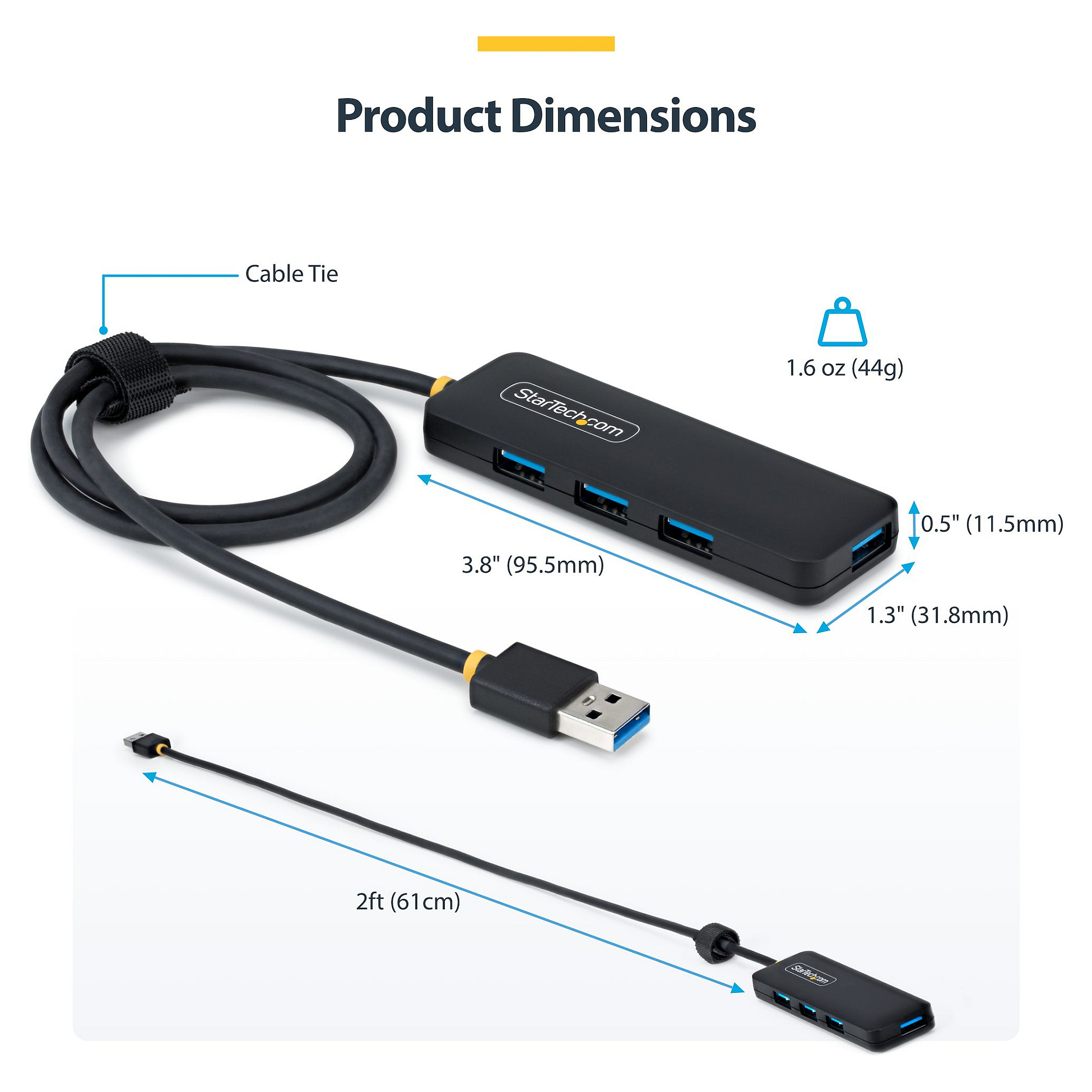 Hub USB-A StarTech.com H5A4A-USB-HUB-2, 4× USB-A 5Gbps - Zezë 6