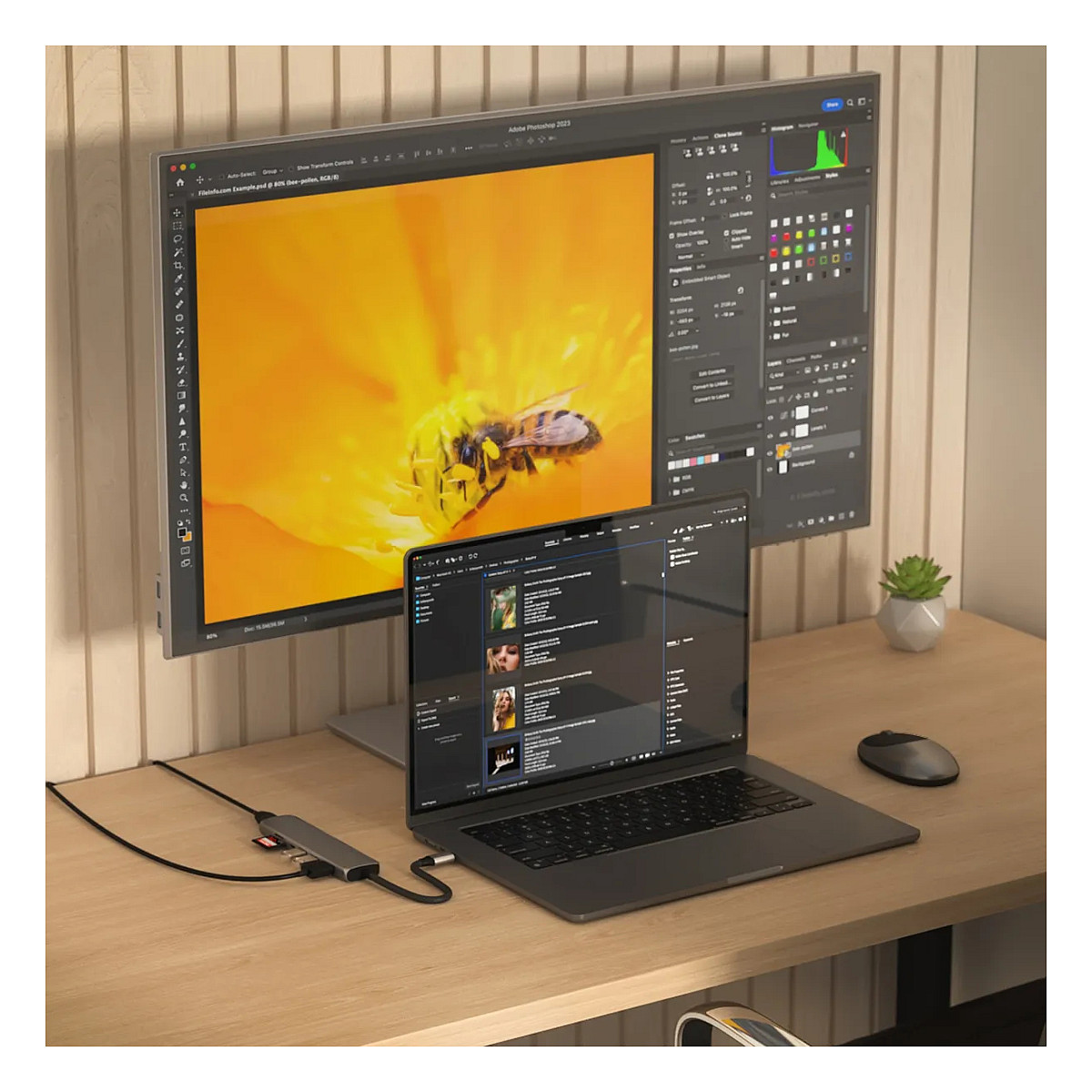 Hub Satechi ST-P7SM / 2x USB-A / 1x HDMI / 1x USB-C PD / Ethernet / SD / 80W PD / 100W – Hiri 9
