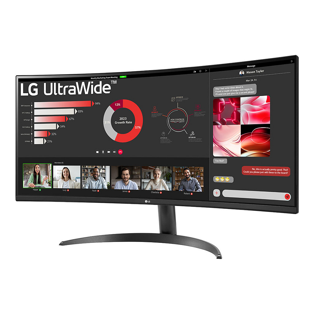 Monitor LG 34WR50QK-B / 34 Inch / WQHD / Ultra Wide / 100Hz / 5ms / I zi 2