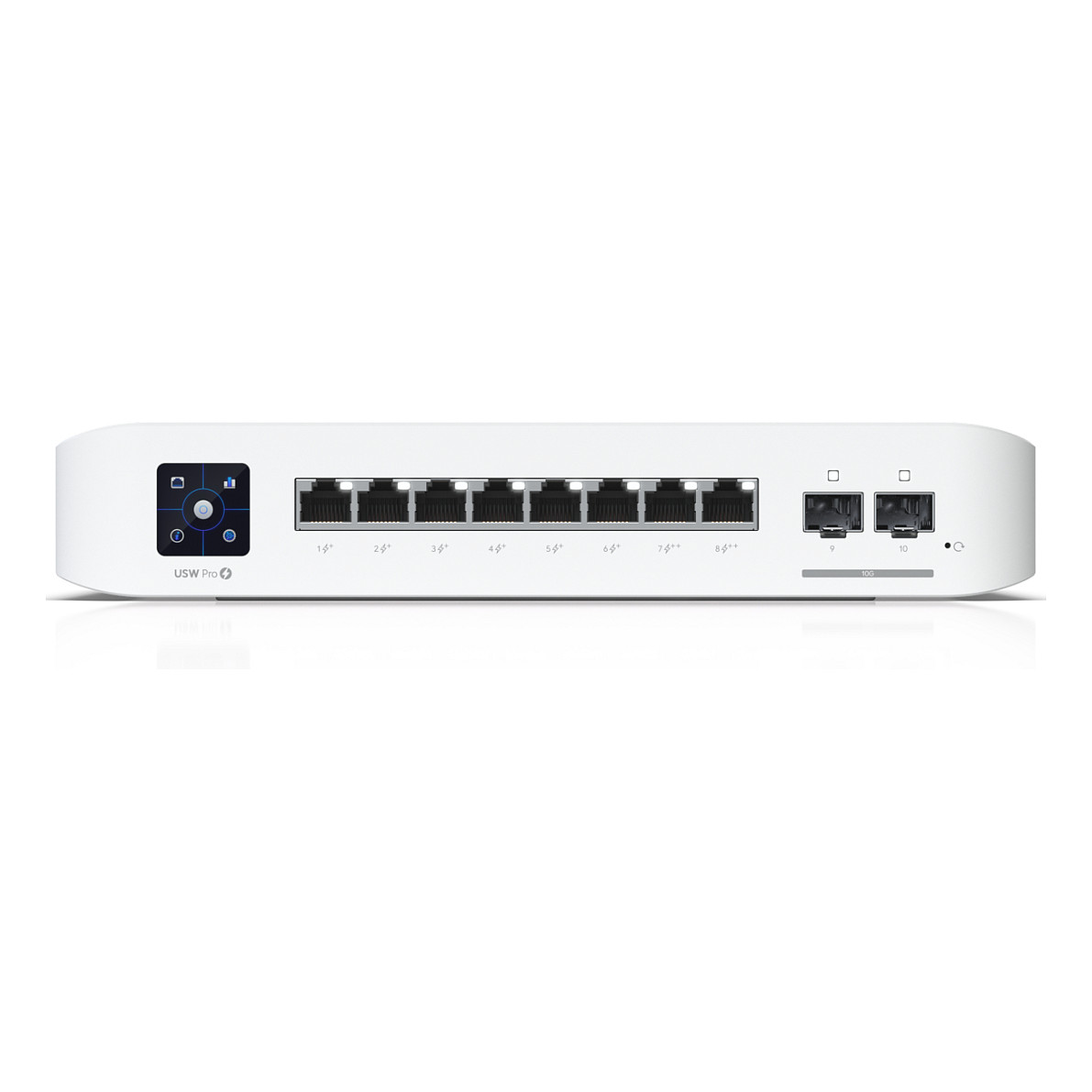 Ubiquiti UniFi USW-Pro-8-POE Managed Switch / 8× Gigabit RJ45 / 6× PoE+ + 2× PoE++ / 120W / 2× SFP+ 10G – Bardhë 2