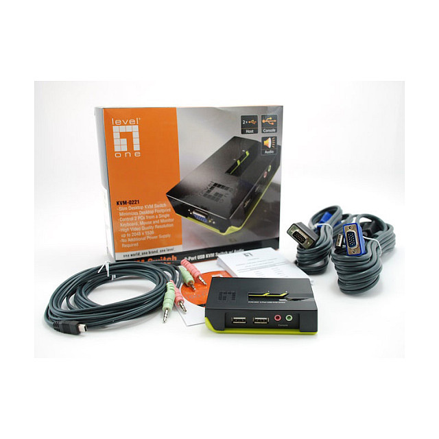 LevelOne KVM Switch / 2-Port USB + Audio thumbnail 4