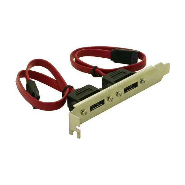 Slotbracket Delock – 2x Internal SATA në 2x External eSATA