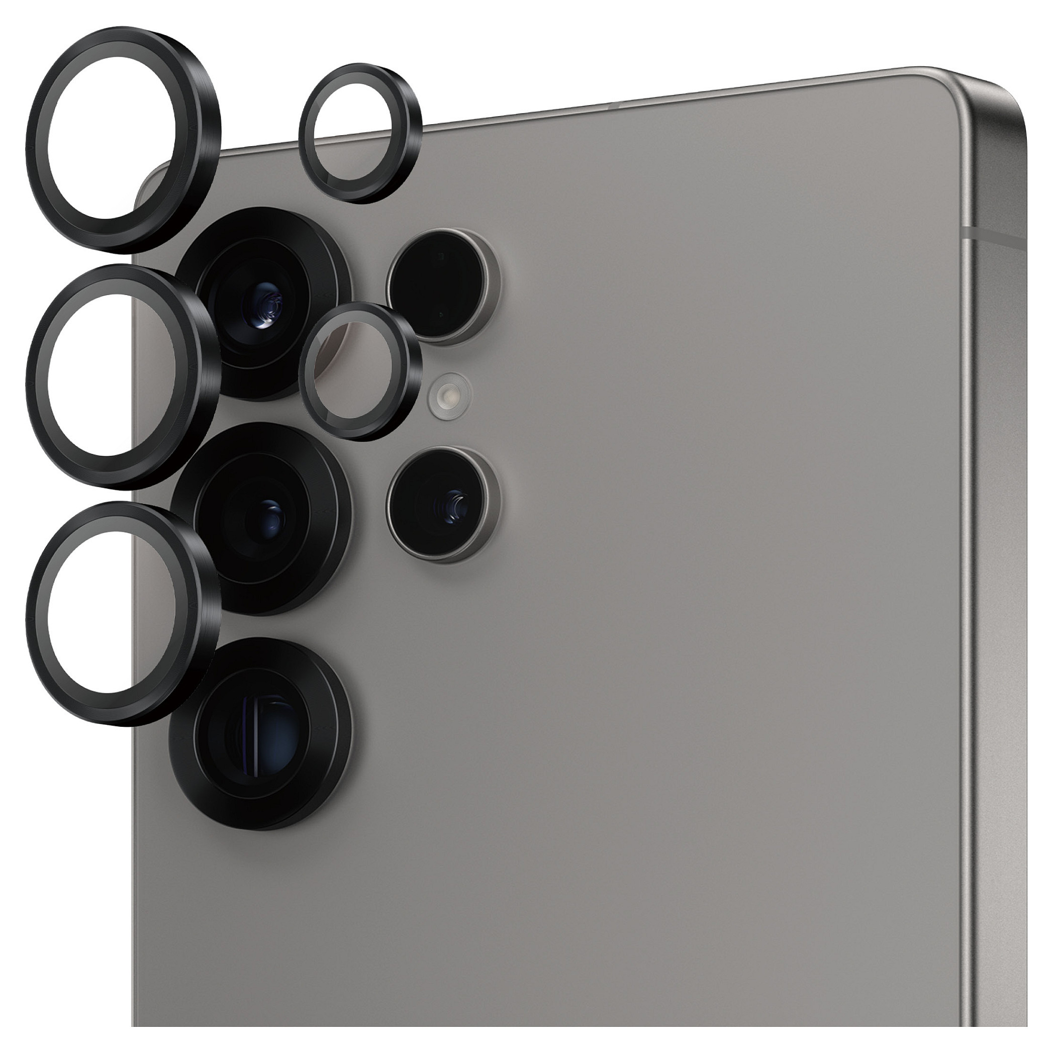 Mbrojtës i Kamerës PanzerGlass Hoops, Samsung Galaxy S25 Ultra, Unaza me Xham Rezistent – Zezë
