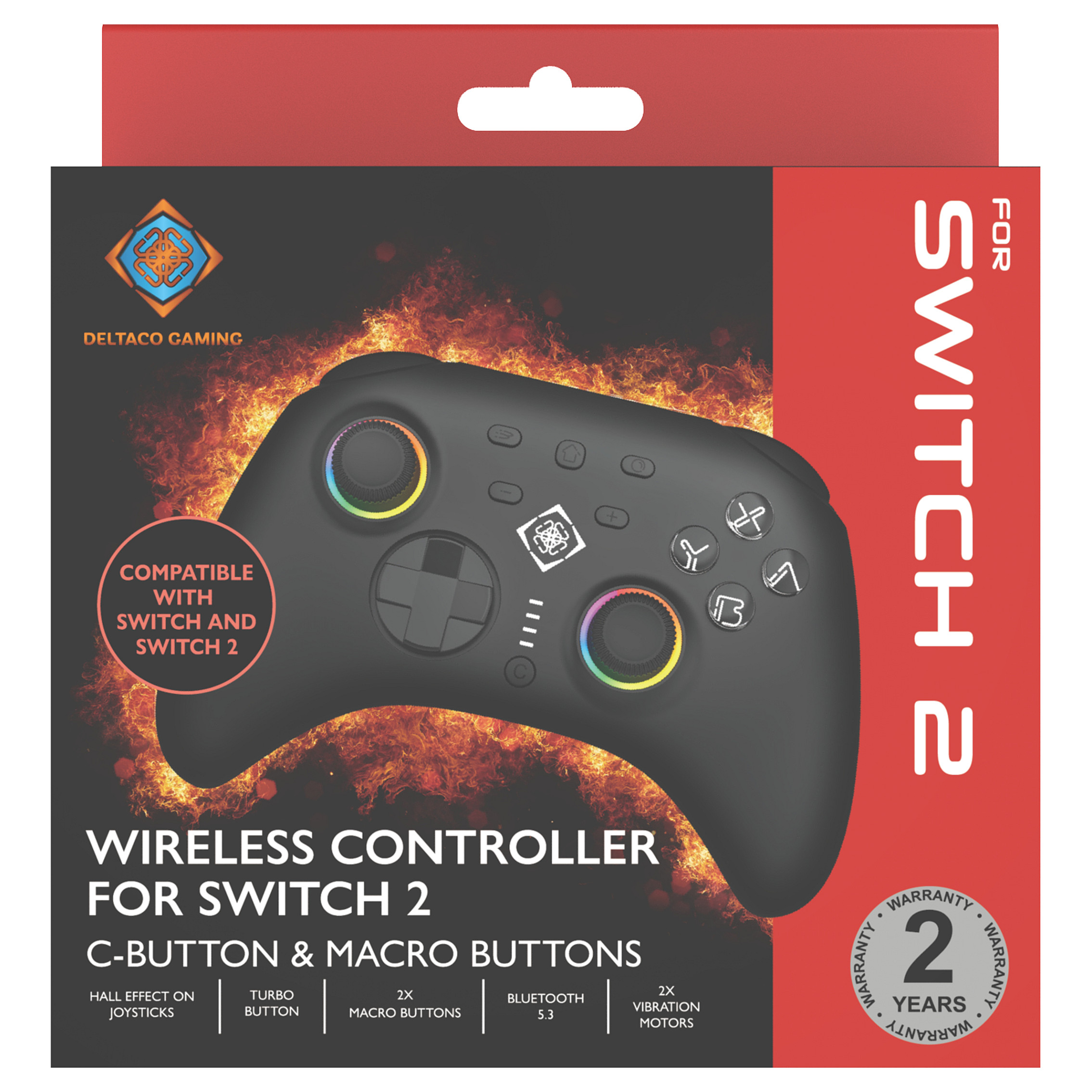 Kontroller Wireless Deltaco për Nintendo Switch – Zezë 5