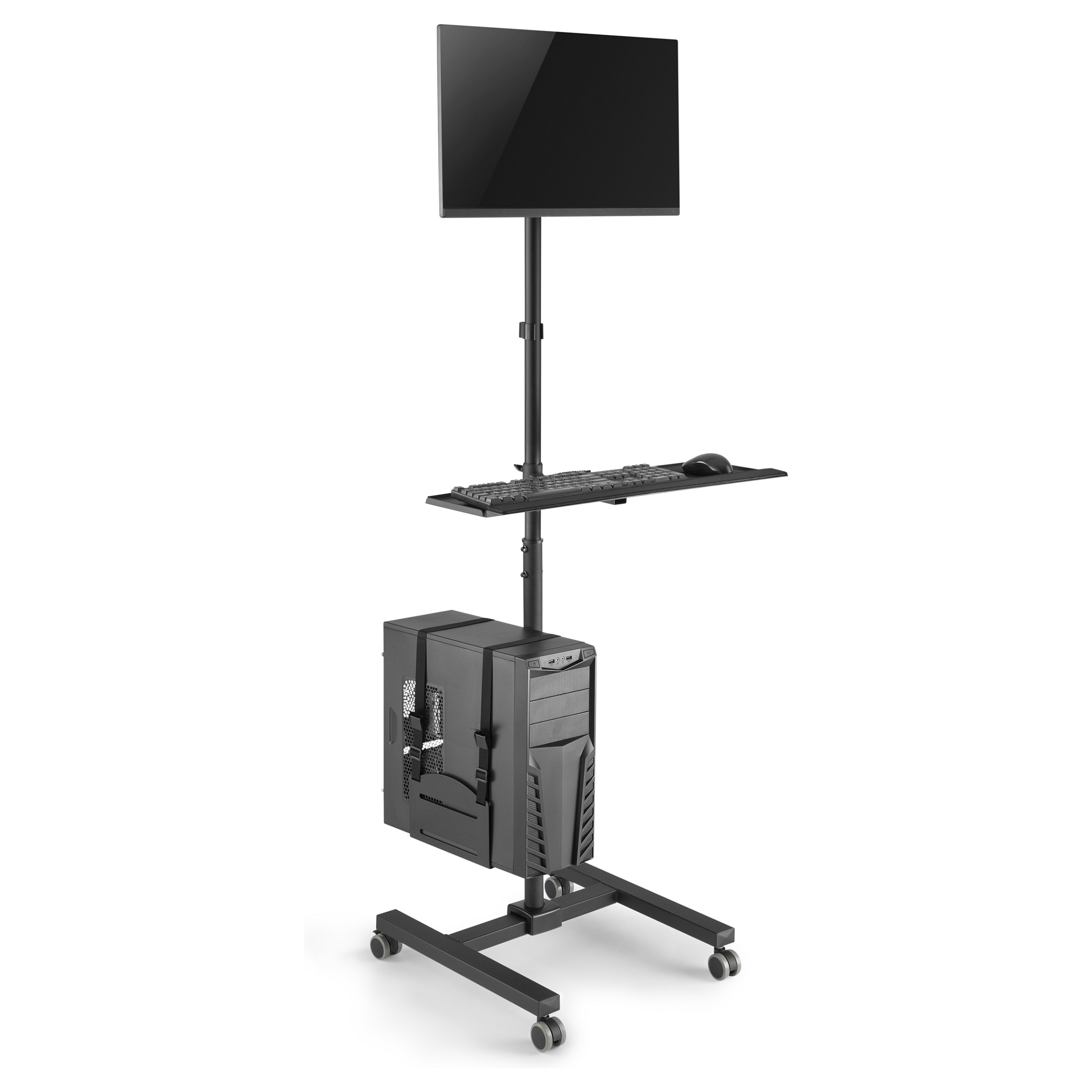 Mbajtëse për Monitor Equip 650171 , 17–32" , deri 8kg , me rrota , lartësi e rregullueshme , VESA 75x75 & 100x100 - Zezë 2