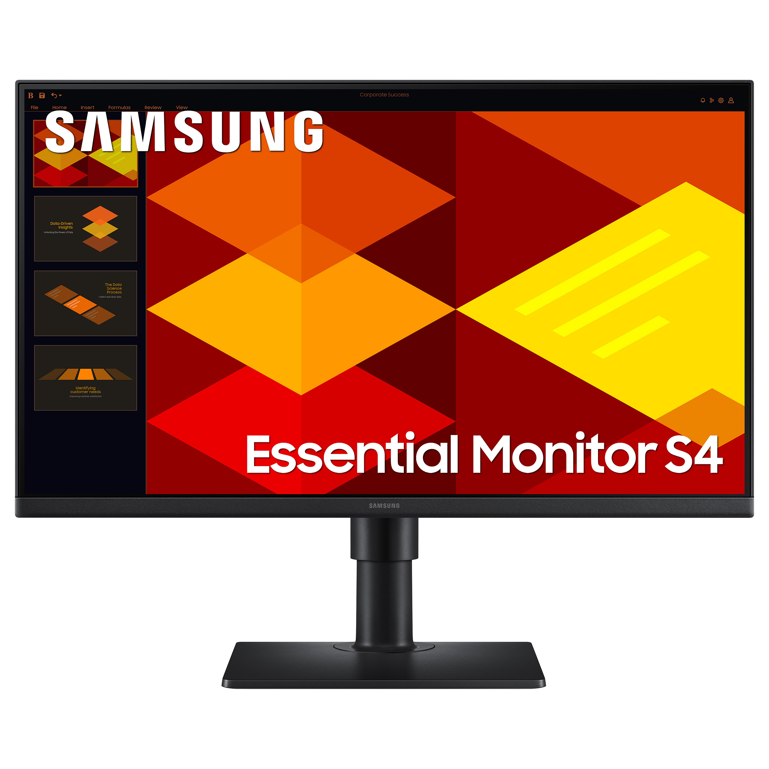 Monitor për punë Samsung S24D402GAU / 24" / Full HD IPS LCD / 100 Hz / 5 ms / USB + 2xHDMI + DisplayPort / Zezë