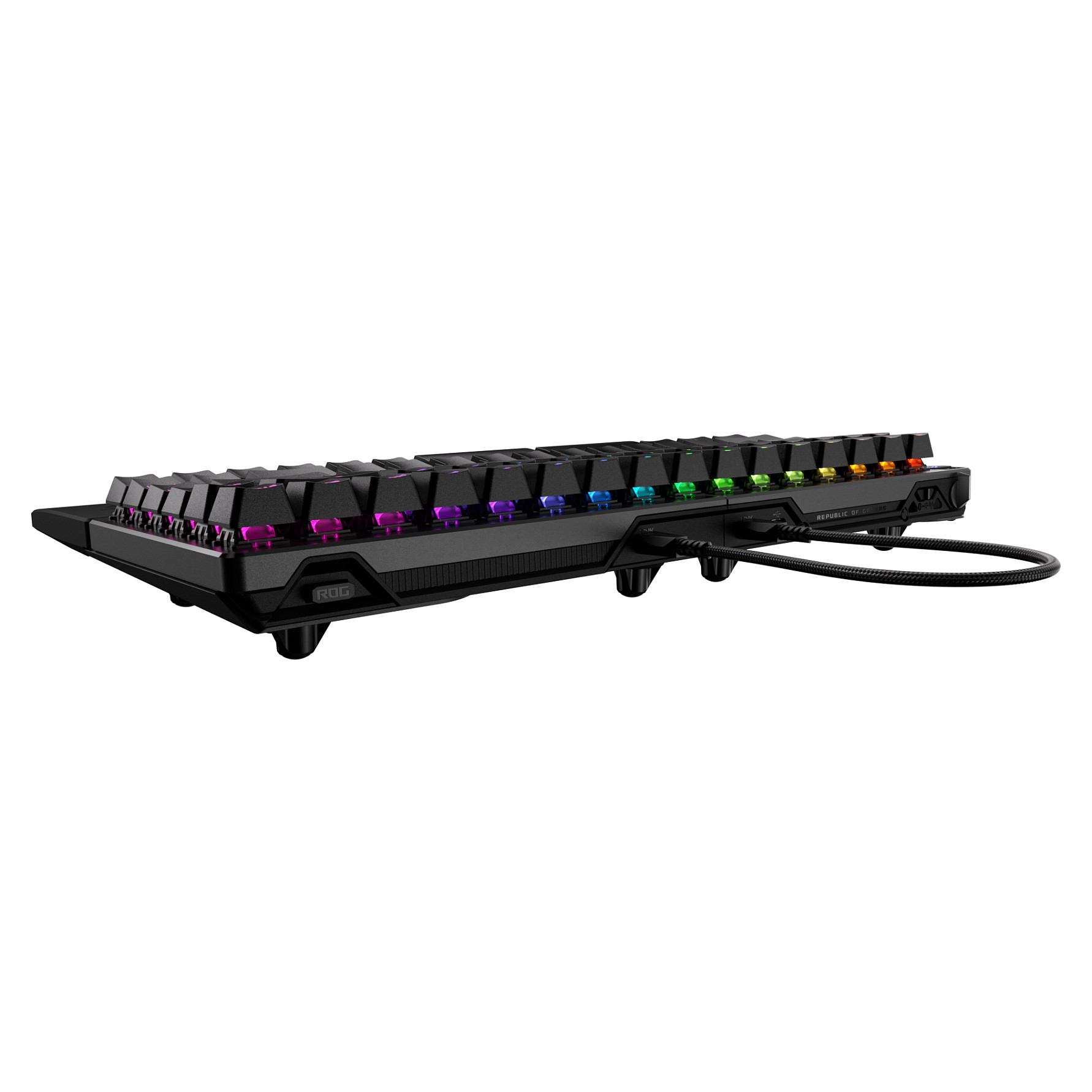 Tastierë Gaming ASUS ROG Falcata / USB + 2.4 GHz + Bluetooth 5 / Mekanike Magnetike ROG HFX V2 / 75% / QWERTZ / German / RGB - Zezë 6