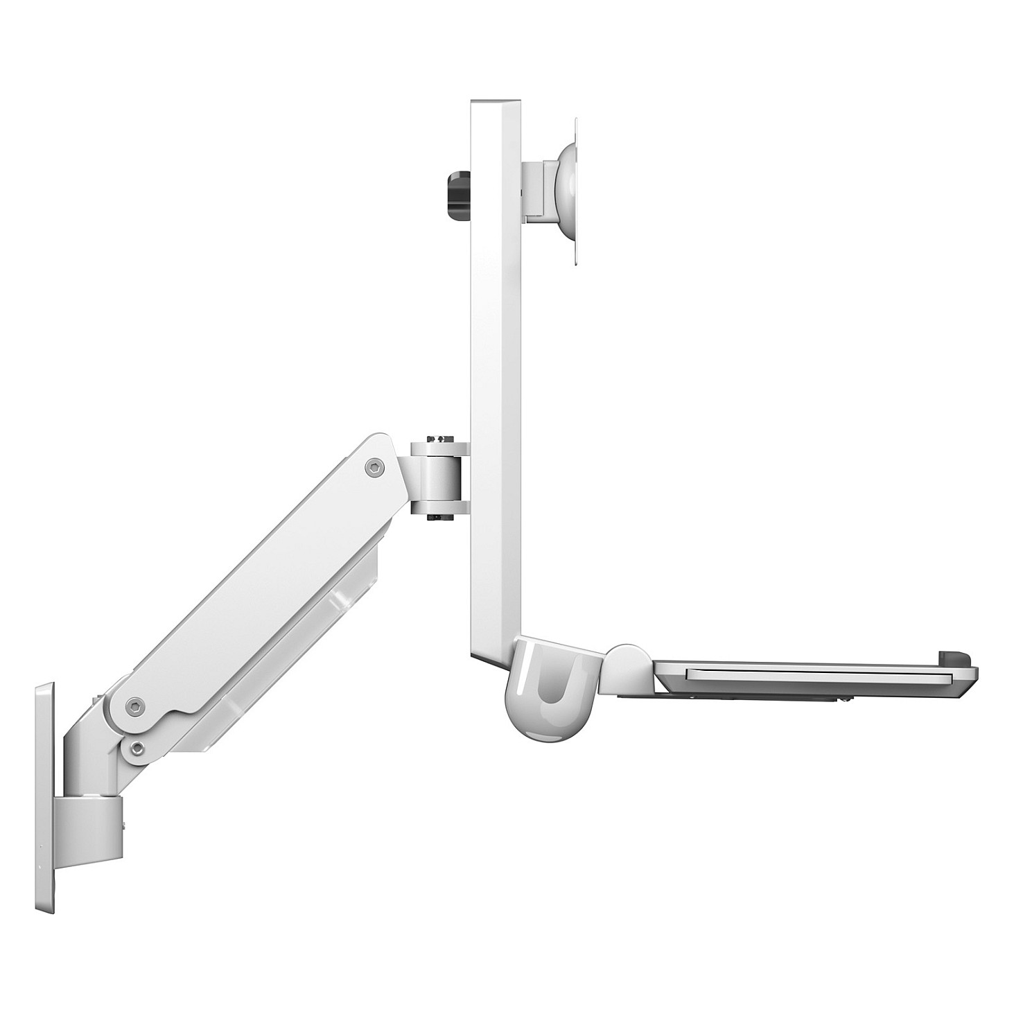 Mbajtëse për Monitor ICY BOX IB-WS700-W, 1 monitor, deri 35″, 10kg, Murale, VESA, Workstation - Bardhë 2