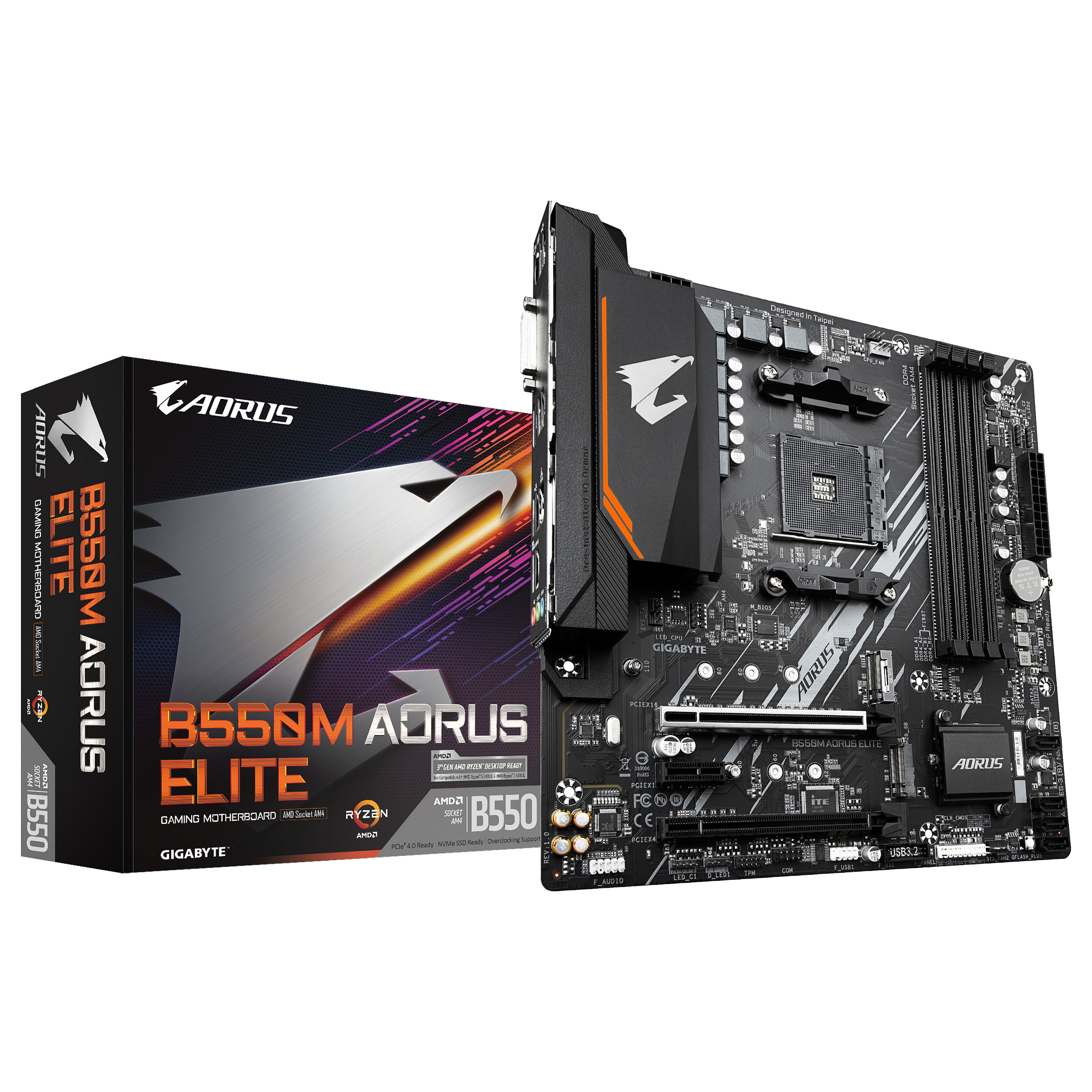Pllakë amë AMD AM4 Gigabyte B550M AORUS ELITE mATX