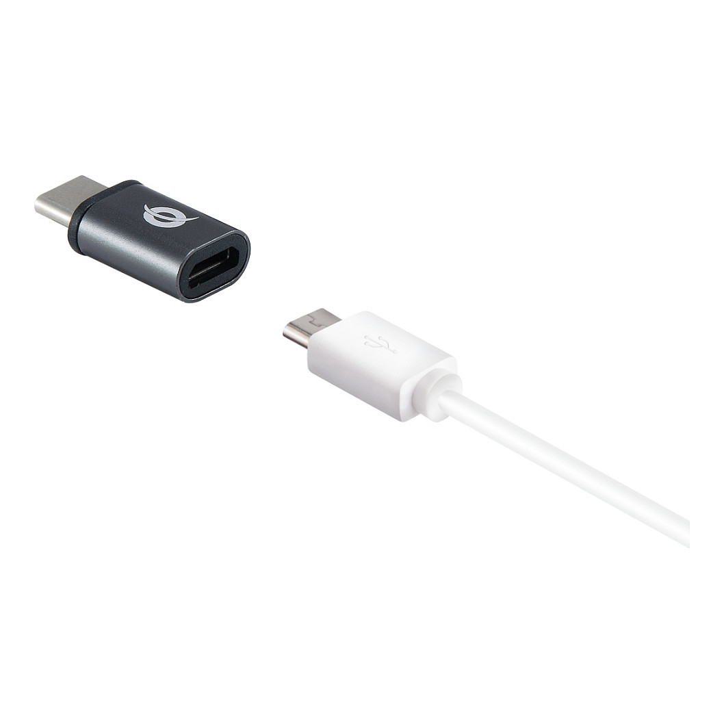 Adapter Conceptronic DONN05G, USB-C Mashkull në Micro USB Femër, USB 2.0, 480Mbps, 3 copë - Gri 3