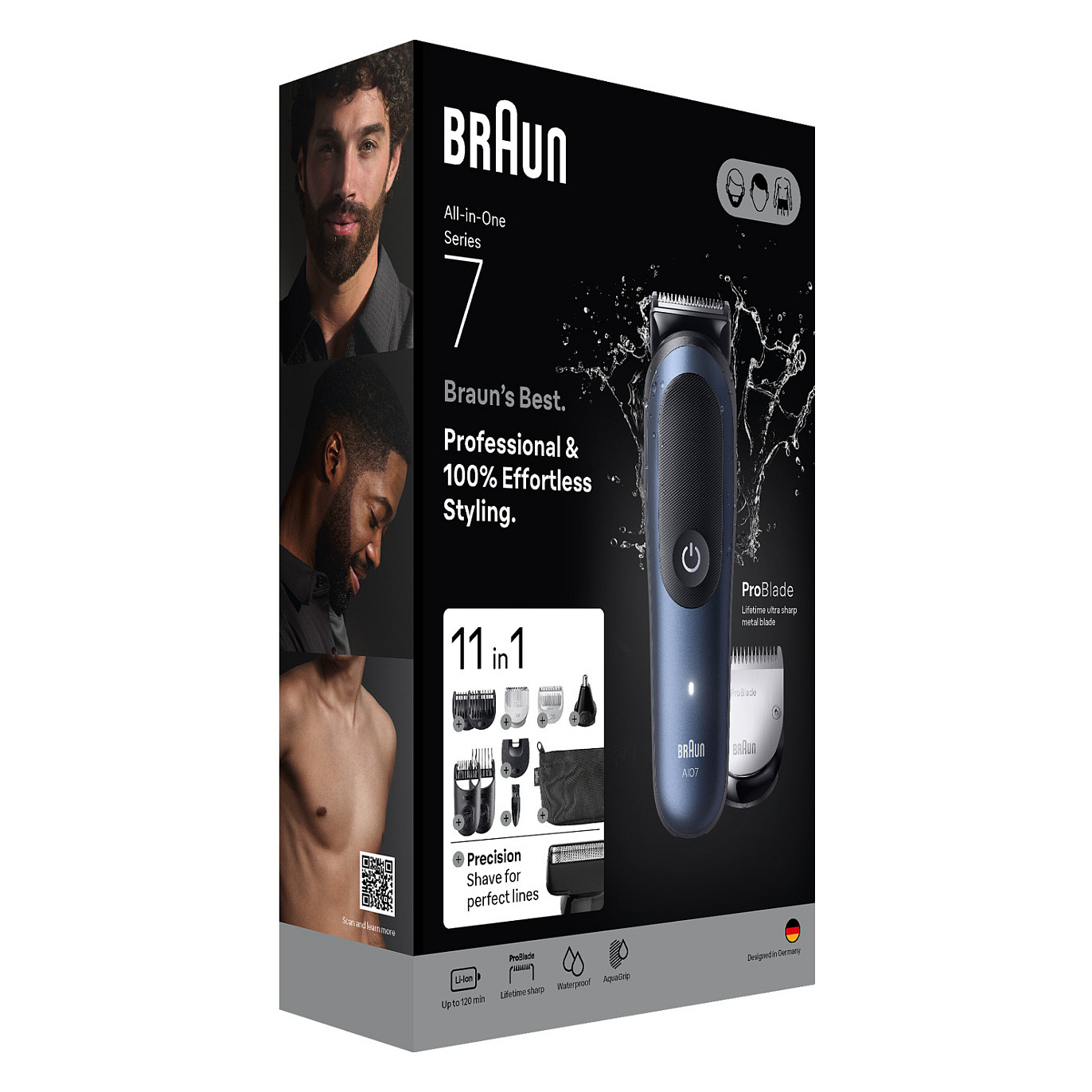 Makinë e rrojës Braun Series 7 All-in-One AIO7540 / 11-në-1 / 14 Nivele / 0.5-21 mm / 120 Min / Wet & Dry – Zezë/Blu 6